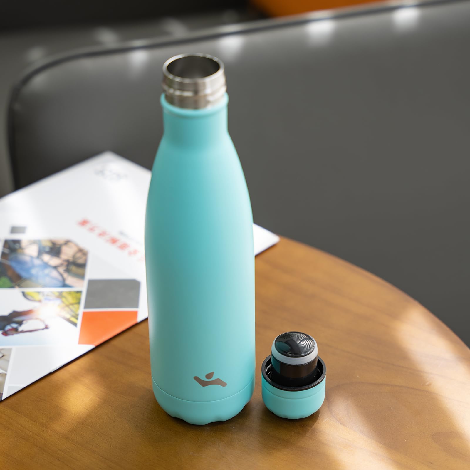 Insulated Water Bottles,17 Oz Double Wall Stainless Steel Vacumm Metal Flask For Sports Travel