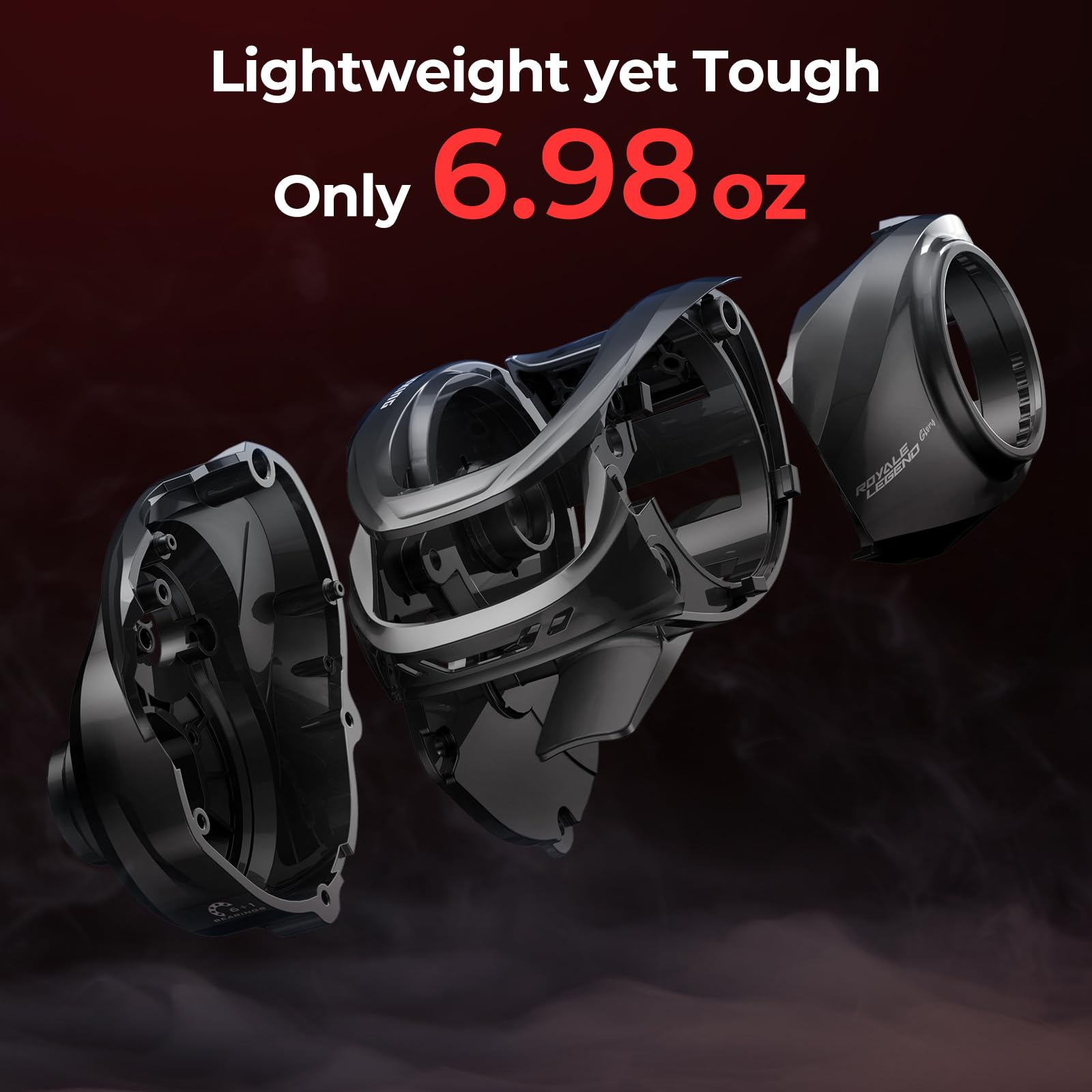Kastking Royale Legend Glory Baitcasting Fishing Reel, Halo Xii Magnetic Braking System Baitcaster Reel, 16 Lbs Of Smooth Drag, 8.0:1 High-Speed Gear Ratio, Dtcc Line Guide, Palm Perfect Design