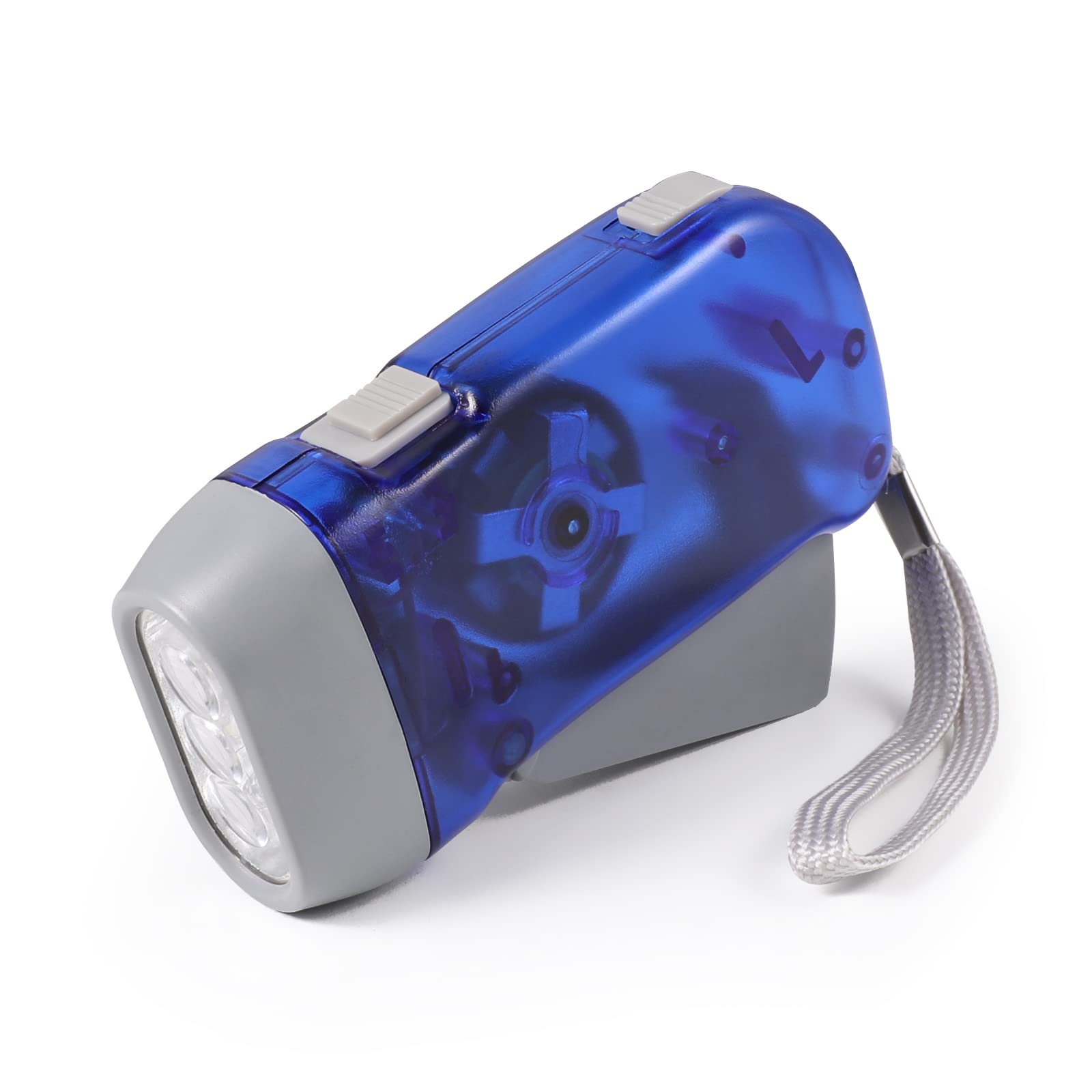 Bfvv Hand Crank Emergency Flashlight, Squeeze Wind-Up Flashlight For Kids And Adults Camping, Outdoor Sports, Hiking, No Battery Require (4 Pack)