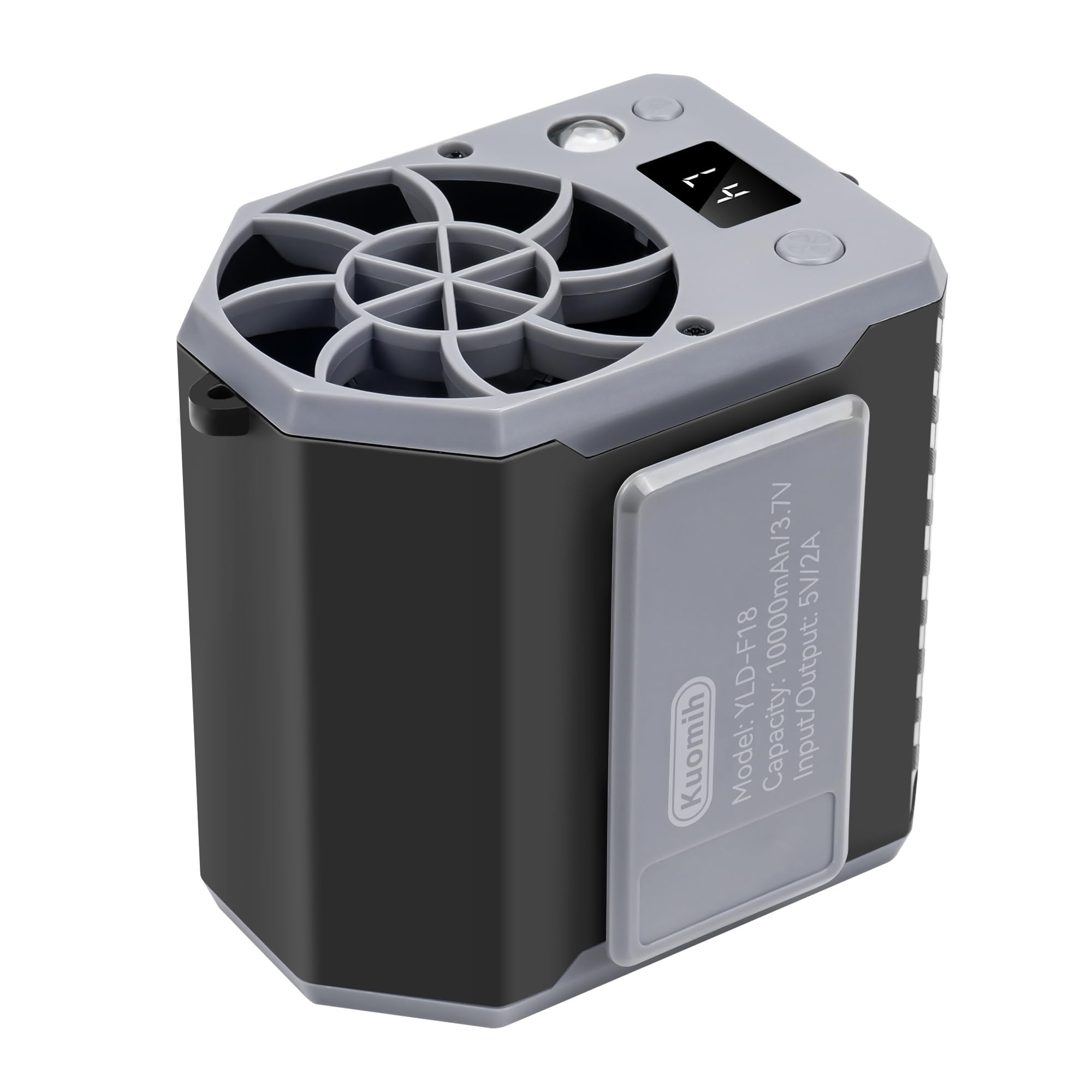 Portable Waist Fan, 10000Mah Rechargeable Waist Belt Clip Fan, 10000Rpm 4 Speeds, 24H Working Time - Koospark