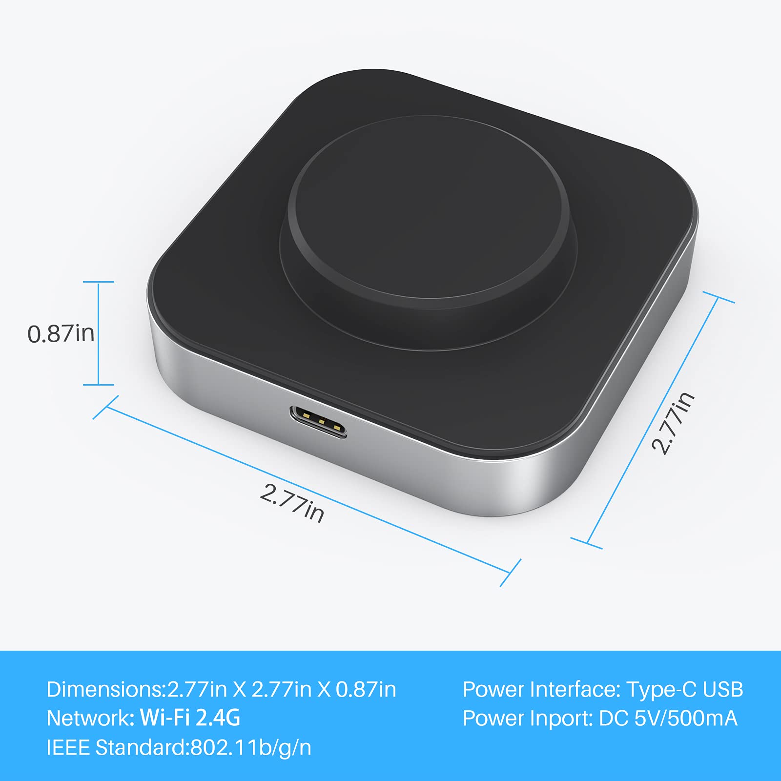 Hornbill G2 Gateway Wi-Fi Bridge, Keyless Entry Electronic Smart Door Lock Wi-Fi Gateway/Wi-Fi Bridge, Remotely Control Your Smart Lock, G2 Gateway Works With 2.4 Ghz