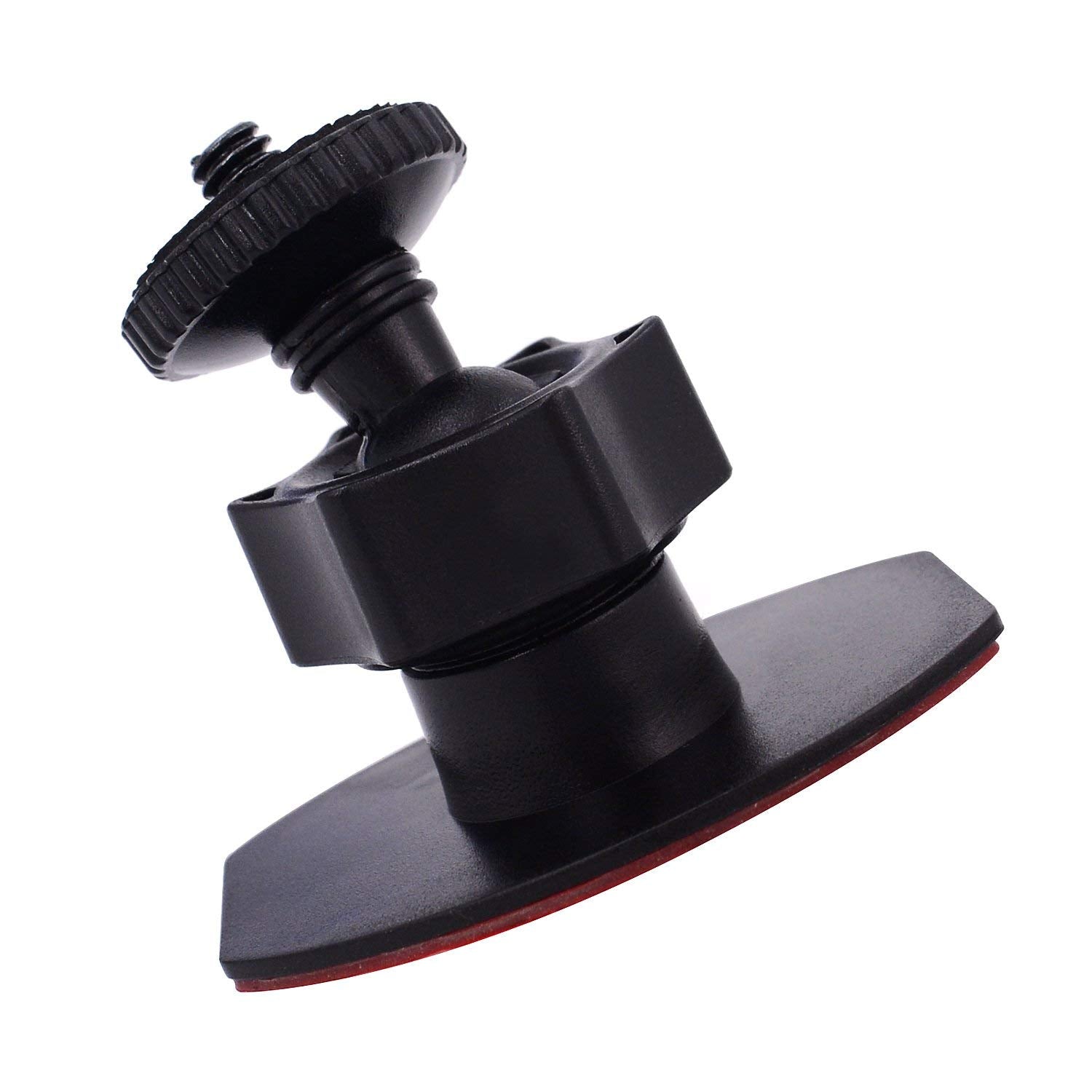 Isaddle Ch01B 1/4" Thread Camera Mount Mini Double-Sided Adhesive In Dash Cam Mount Holder - Universal Tripod Permanent Holder Fits Sony/Ricoh/Hp/Gopro/Oculus (M4 M6 Screw Join Ball Included)