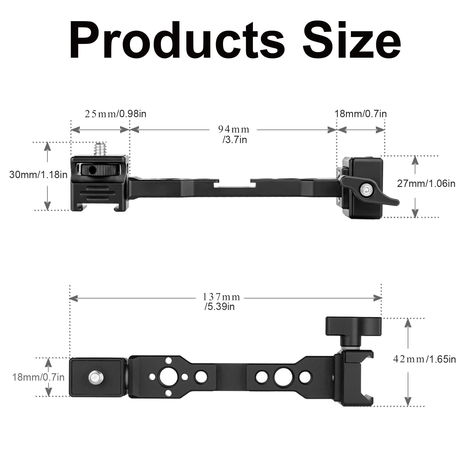 Haoyull Camera Stabilizer Bracket, Aviation Aluminum With Slip Resistant Pad Stabilizer Camera Stand Quick Release