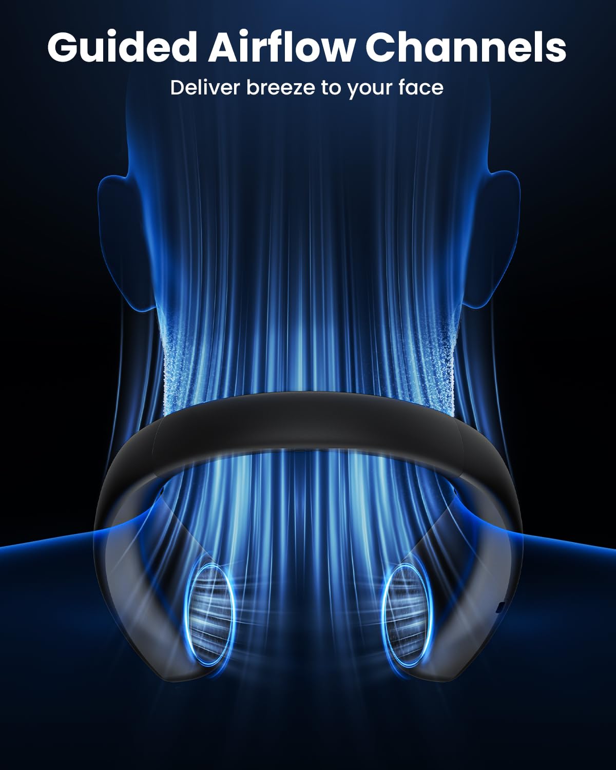 Portable Neck Fan - Bladeless Displayed Personal Fans 4000Mah 10W Fast Rechargeable - Wearable