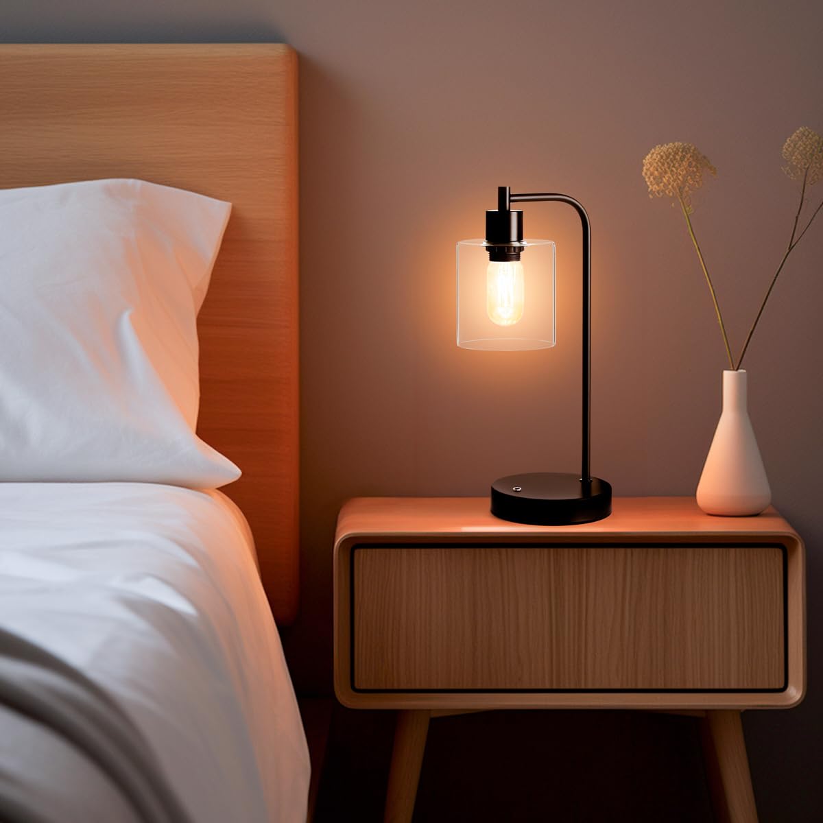 Luxxio Cordless Table Lamp - Rechargeable - Up To 40+ Hours, 3 Adjustable Led Brightness Settings, Non-Scratch Bottom, Warm White Color Temperature - Aluminium Base & Body – Industrial