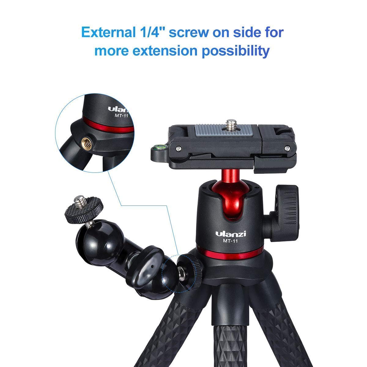 Ulanzi Camera Tripod Flexible + Cute Lite Waterproof Light