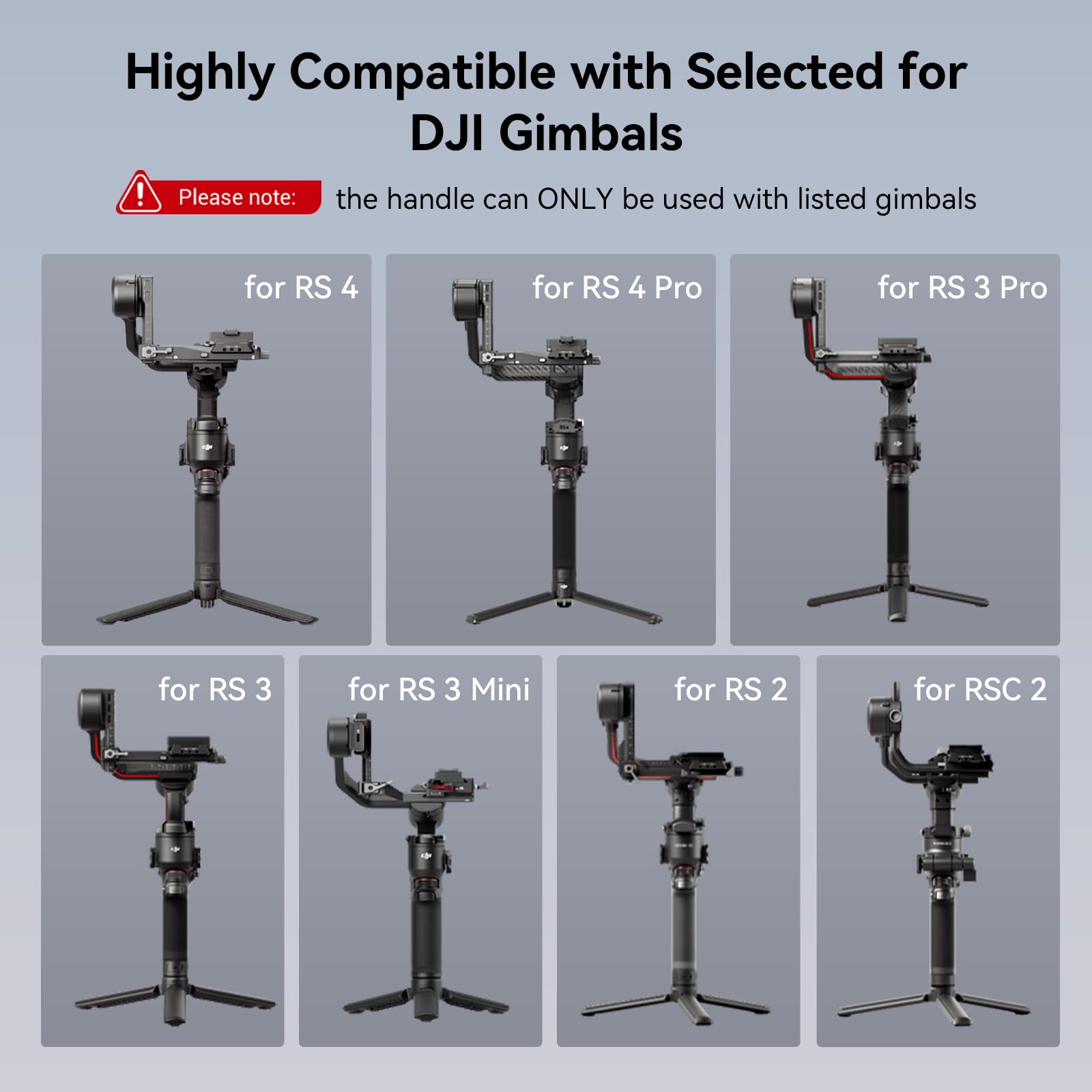 Smallrig Adjustable Sling Handgrip Gimbal Sling Handle For Dji Rs 4, Rs 4 Pro, Rs 3 Mini, Rs 3, Rs 3 Pro, Rs 2, Rsc 2 Stabilizer + Focus Control Dual Grip For Dji Rs 2 / Rs 3 Pro/Rs 4 Pro