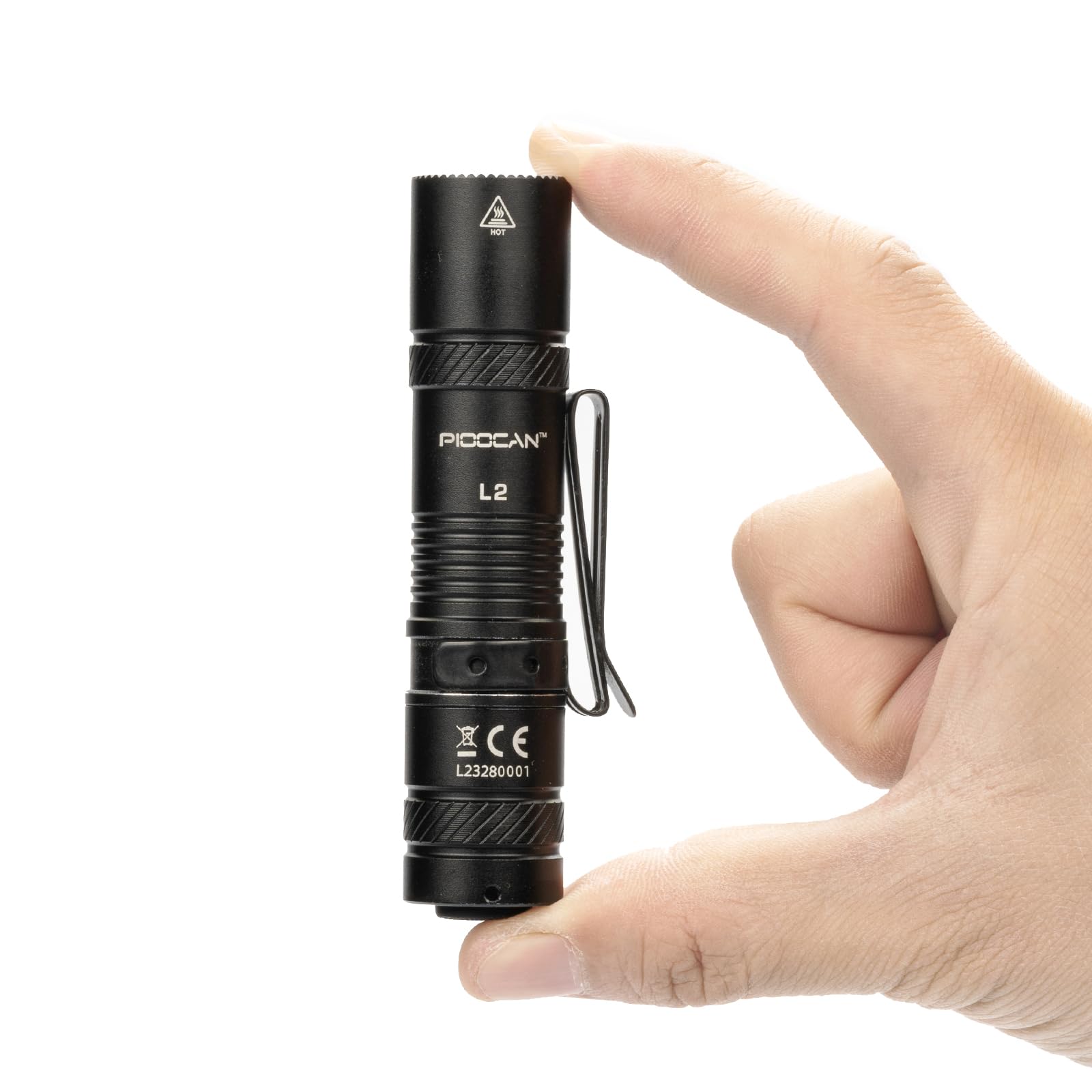 Pioocan Rechargeable Flashlights 1200 Lumens Edc Flashlight, Aa Pocket Flashlight High Lumens With Clip, Super Bright Small Flashlight, 4 Modes Flash Light For Camping, Home, And Emergencies (Black)
