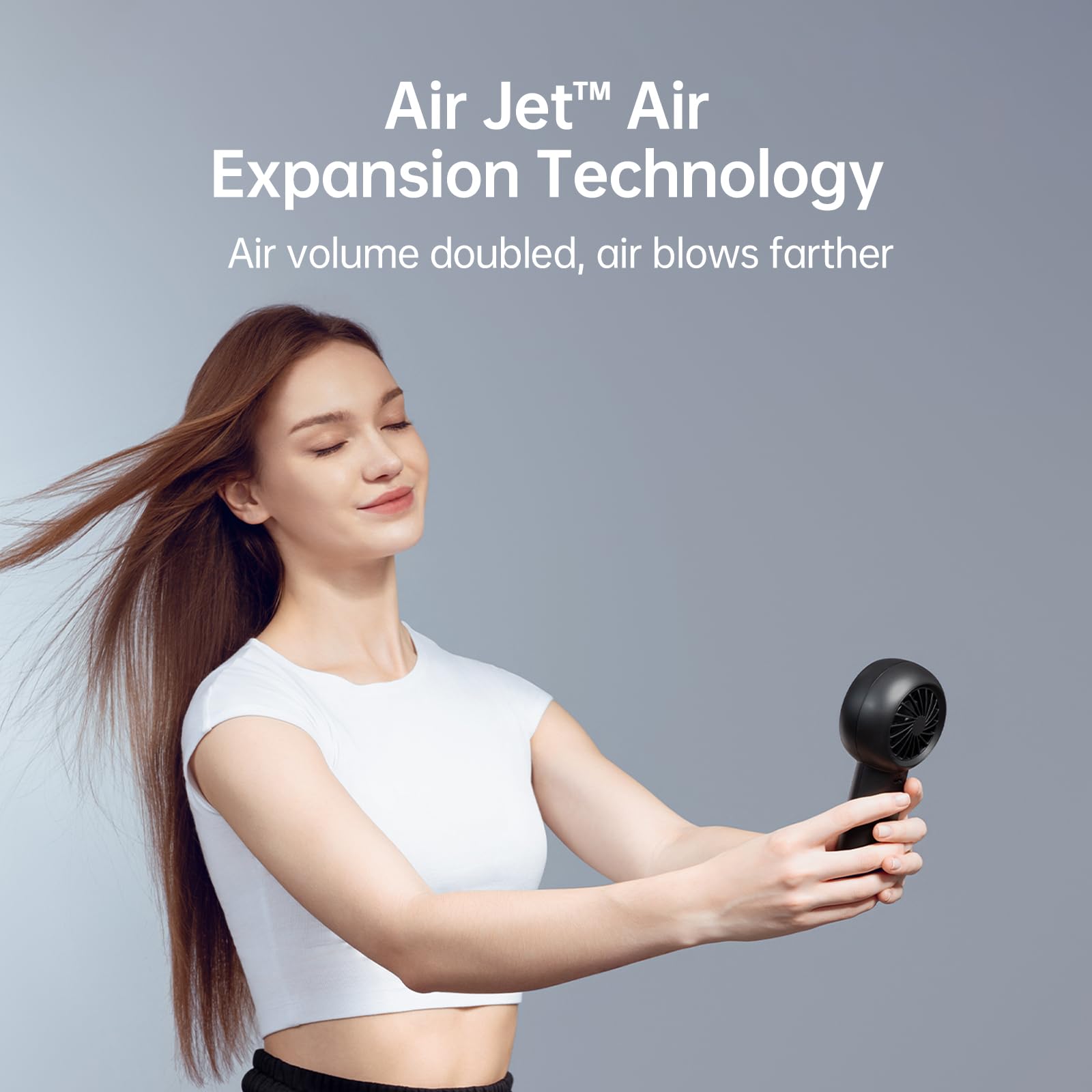 Jisulife Portable Handheld Turbo Fan [18H Max Cooling Time], 6000Mah Usb Rechargeable