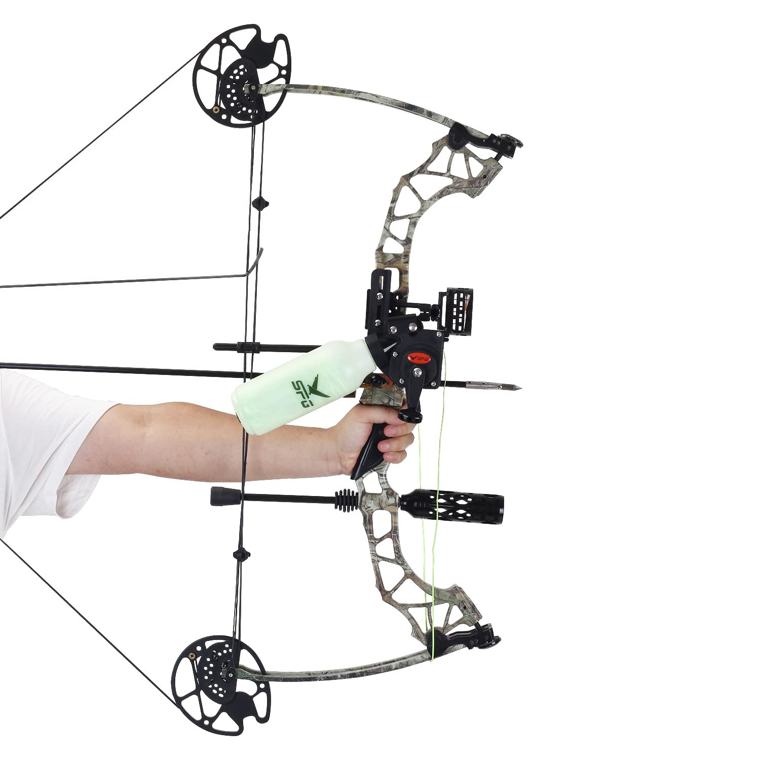 Fenjaner Archery Bowfishing Reel Hunting Bow Fishing Reel With 40M Fishing Rope For Compound And Recurve Bow