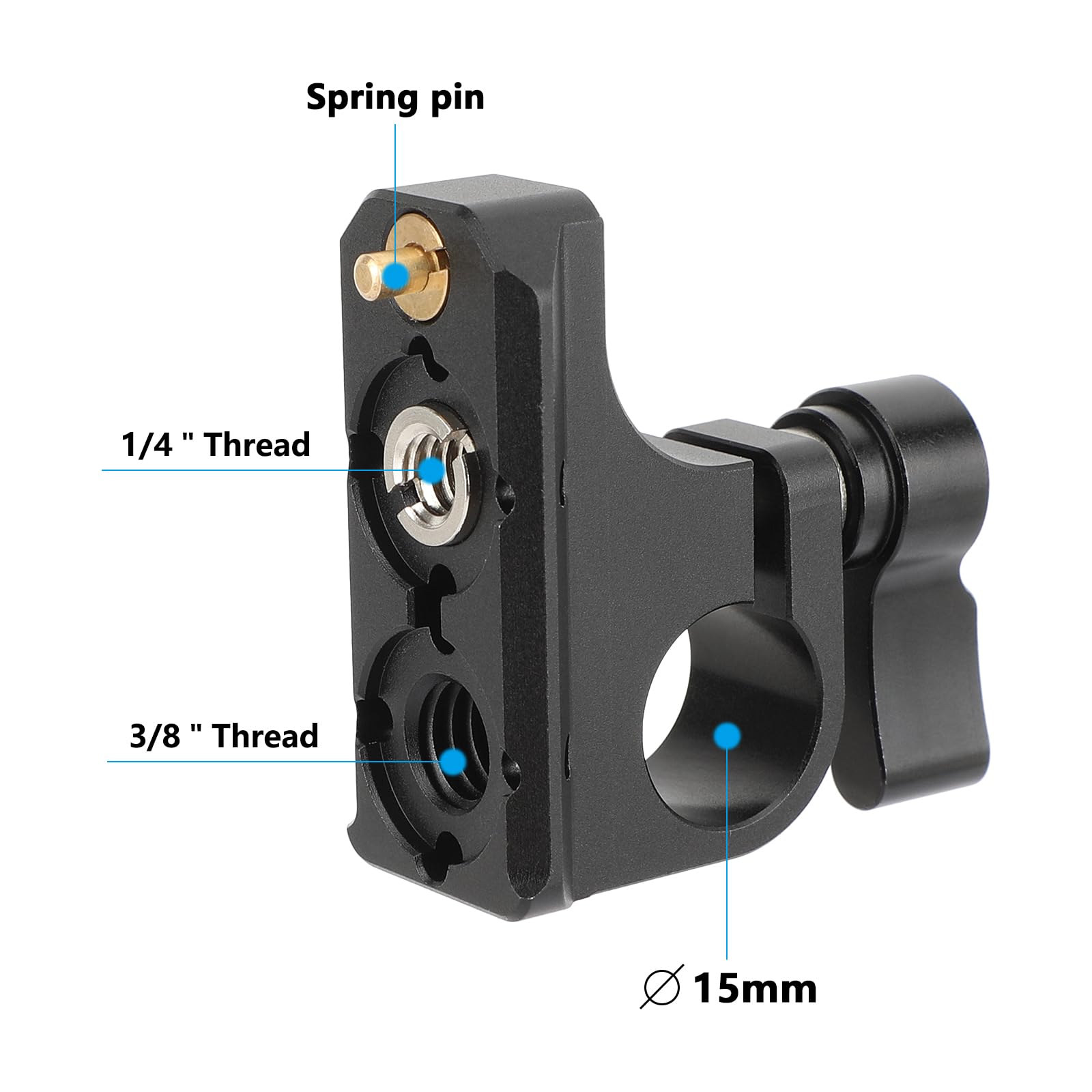 Camvate 15Mm Rod Holder With Nato Rail - 3565