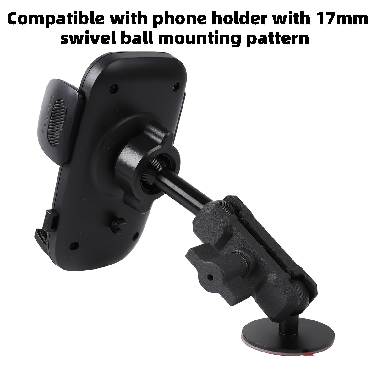 Leenconghui Adhesive 17Mm Ball Mount With Extension Adapter For Car Phone Holder, Suction Cup Base For Mounting On Car Dashboards, 17Mm Ball Head Stand Base Compatible With Garmin Nuvi Gps Navigator