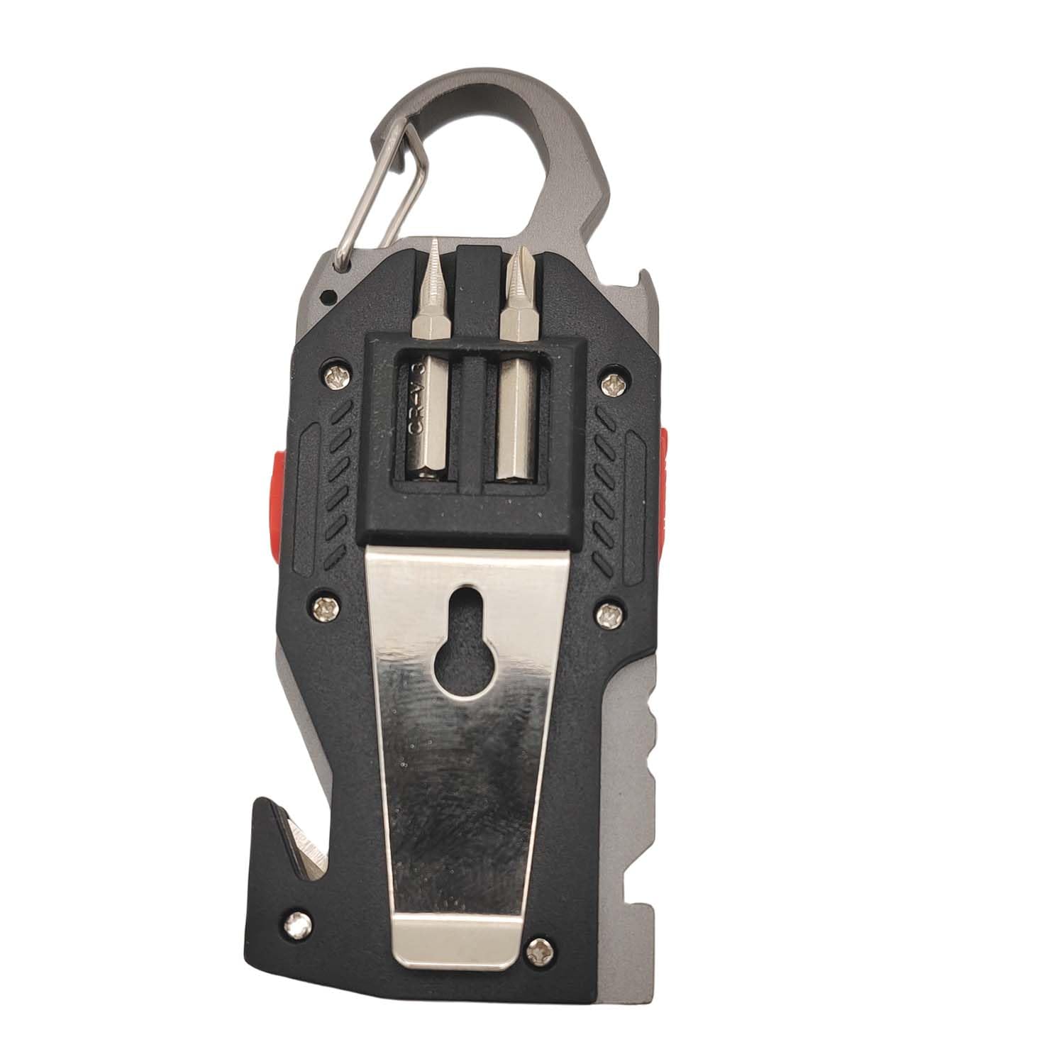 Weleshei Multifunctional Flashlight 7 In1 Cob Keychain Bright Work Light Rechargeable Portable Led Sos Light With Bottle Opener Seat Belt Cutter Survival Whistle Screwdriver For Camping Walking Hiking