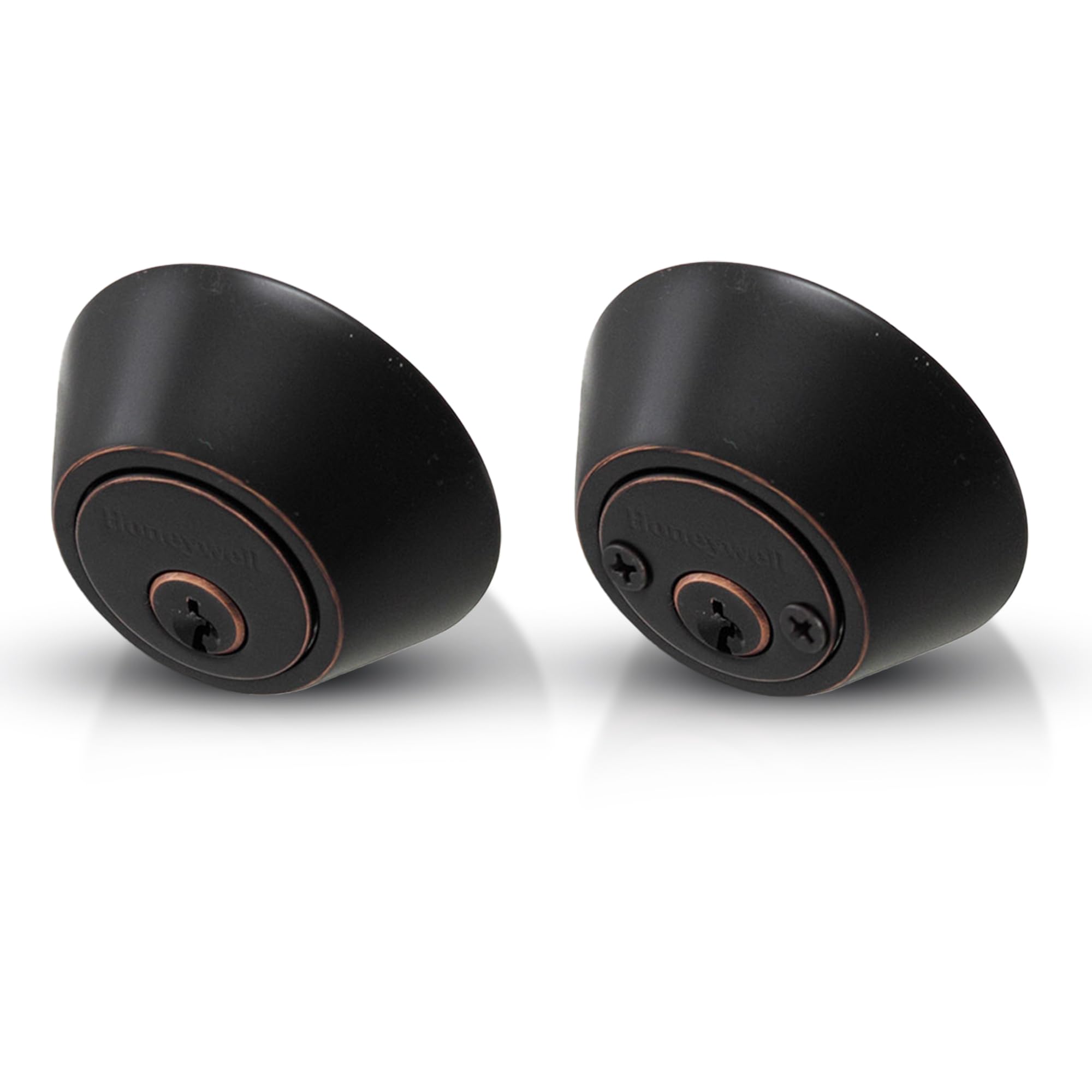 Honeywell Safes & Door Locks - Double Cylinder Deadbolt Door Lock - Double Sided Lock Reversable For Left & Right Handed Doors - Anti Bump Resistant - 3 X 5 X 8.5 In - Oil Rubbed Bronze - 8112409