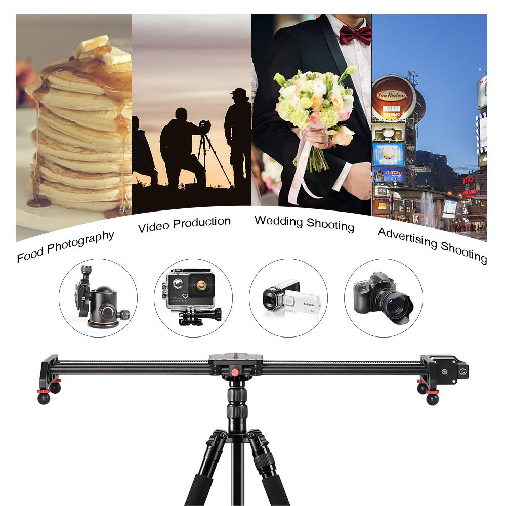 Gvm Camera Slider, 27” Aluminum Alloy Motorized Slider With Time-Lapse, Video Shooting And Round Trip Shooting, Track Dolly Rail For Most Dslr Cameras For Interview Photography