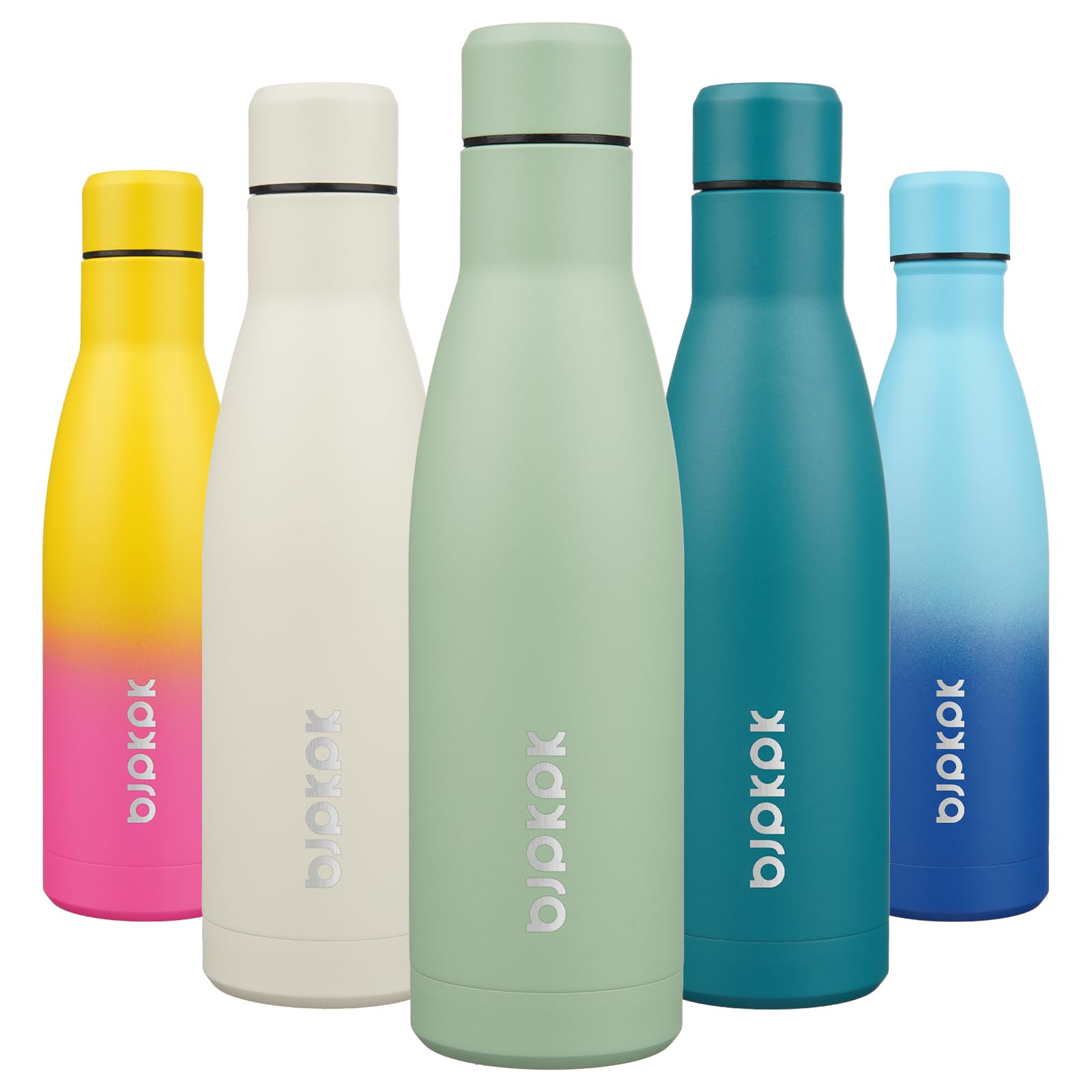 Bjpkpk 17Oz Insulated Water Bottles Stainless Steel Sports Water Bottles Keep Cold And Hot