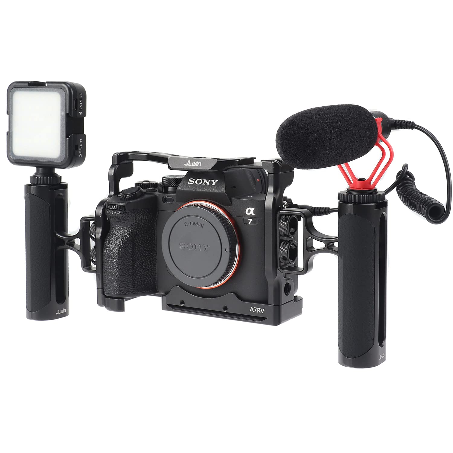 Foeasy Foto4Easy Universal Camera Side Handle,Adjustable Up And Down Side Handle Grip For Dslr Camera Cage,1/4"-20 Screw Hole And Cold Shoe Mount For Camnera Accessories