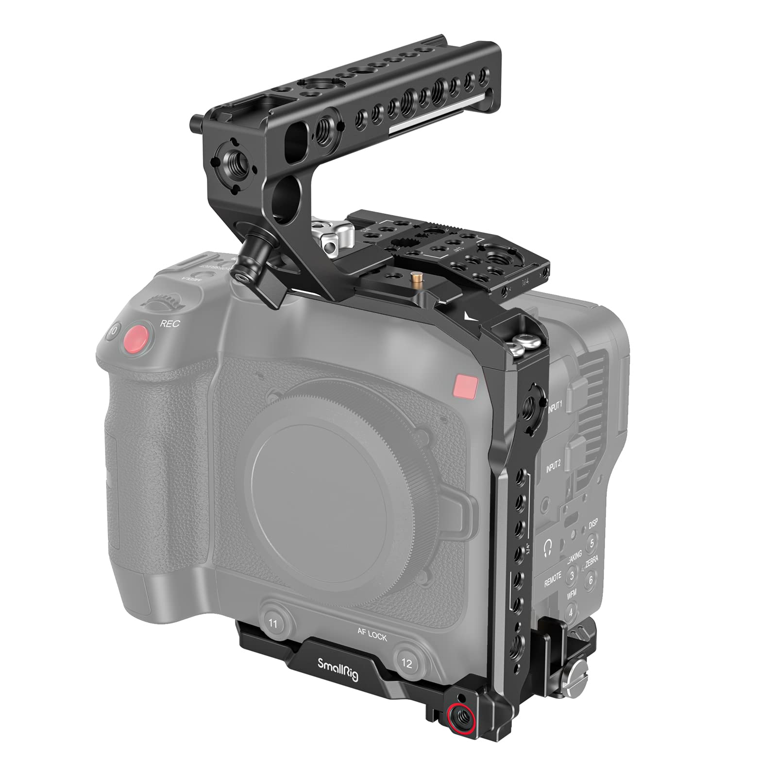 Smallrig Camera Cage Handheld Kit For Eos C70 For Canon With Nato Top Handle, Cable Clamp For Hdmi, Top Plate, Side Plate, Baseplate, 1/4''-20 Screw, Locating Holes For Arri