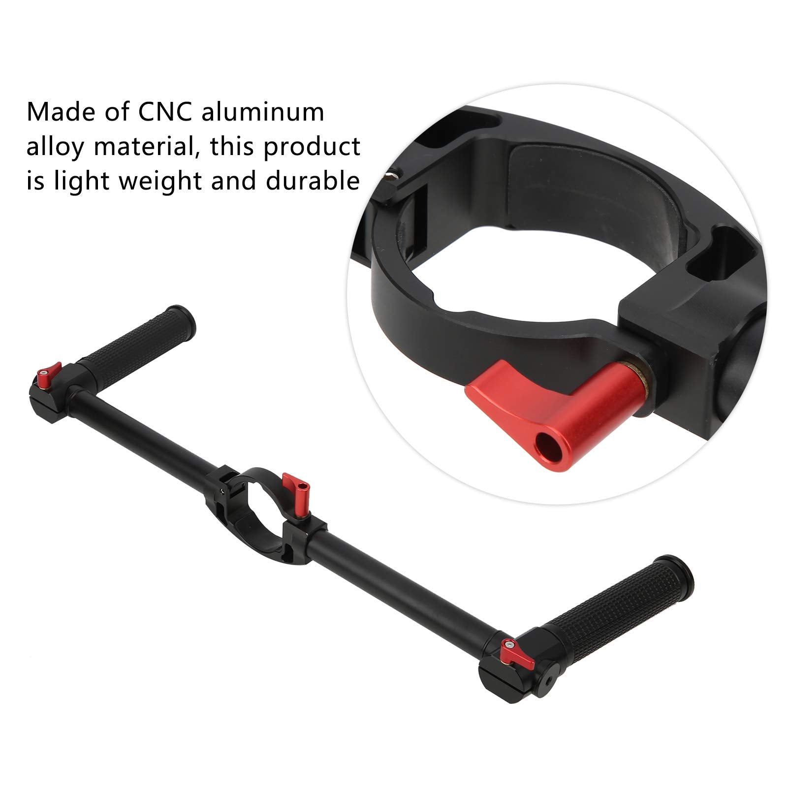 Eimsoah Dual Handgrip Stabilizer For Zhiyun Crane 2S, Aluminum Alloy Lightweight Handle, With Cold Shoe For Mounting Monitors