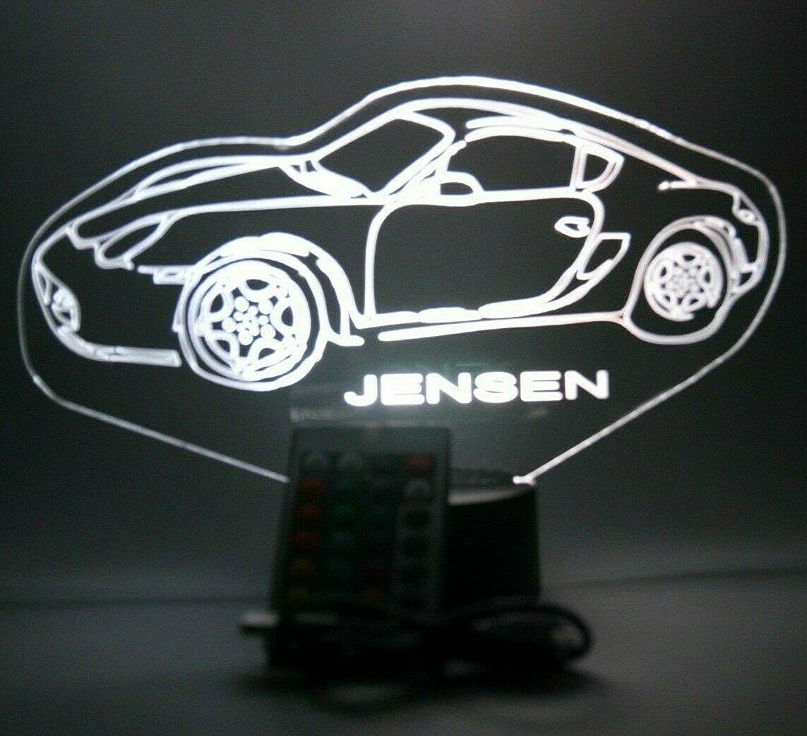 Mirror Mania Rwce Car Night Light Up Led Personalized Name Engraved Fast Highly Exclusive Luxury Sports Car Table Lamp - It'S Wow, With Remote, 16 Color Changing Options, Dimmer, Engraved, Great