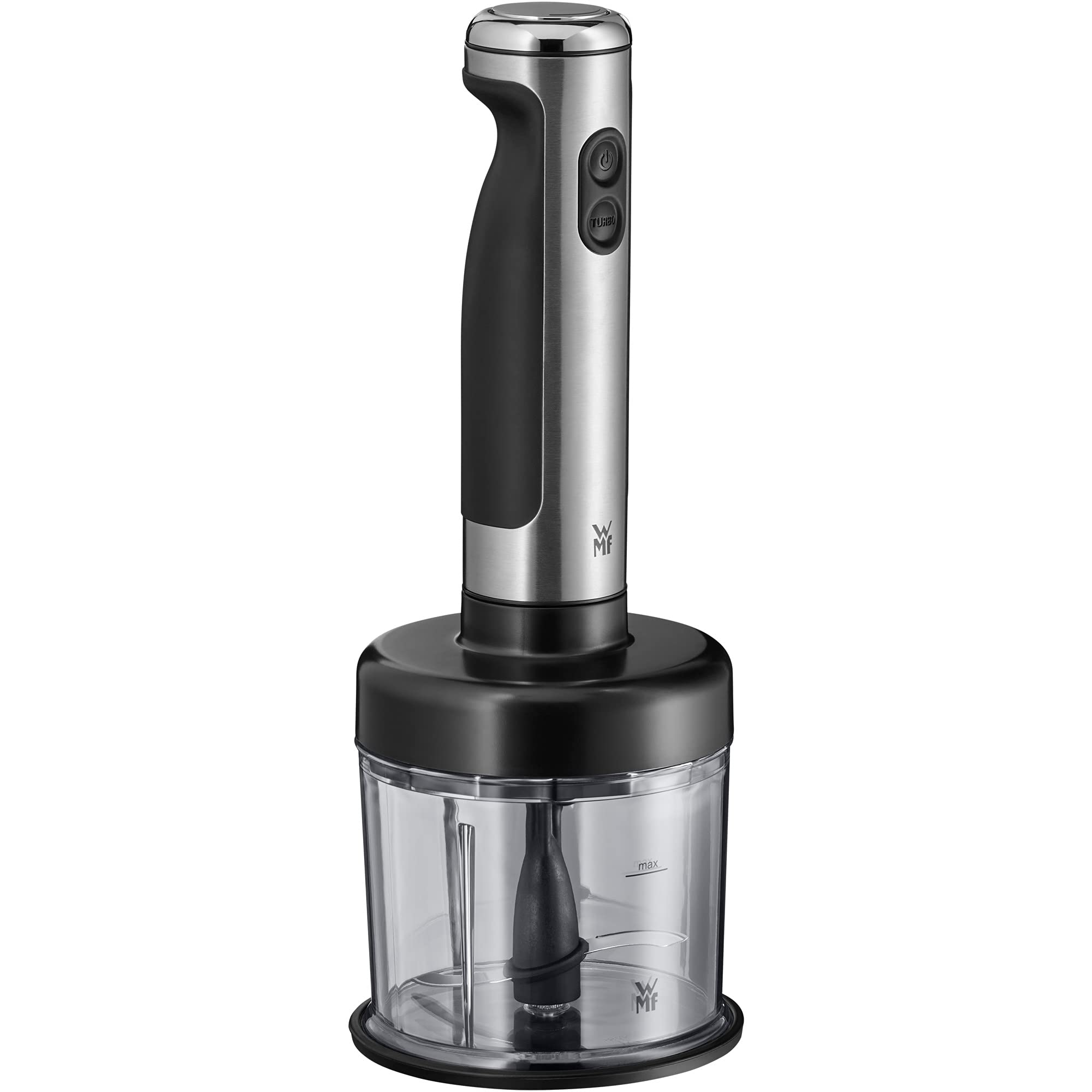 Wmf Lineo 4-In-1 Mixer, Hand Blender, Chopper, Milk Frother, Whisk, Cromargan Stainless Steel, 0416350011