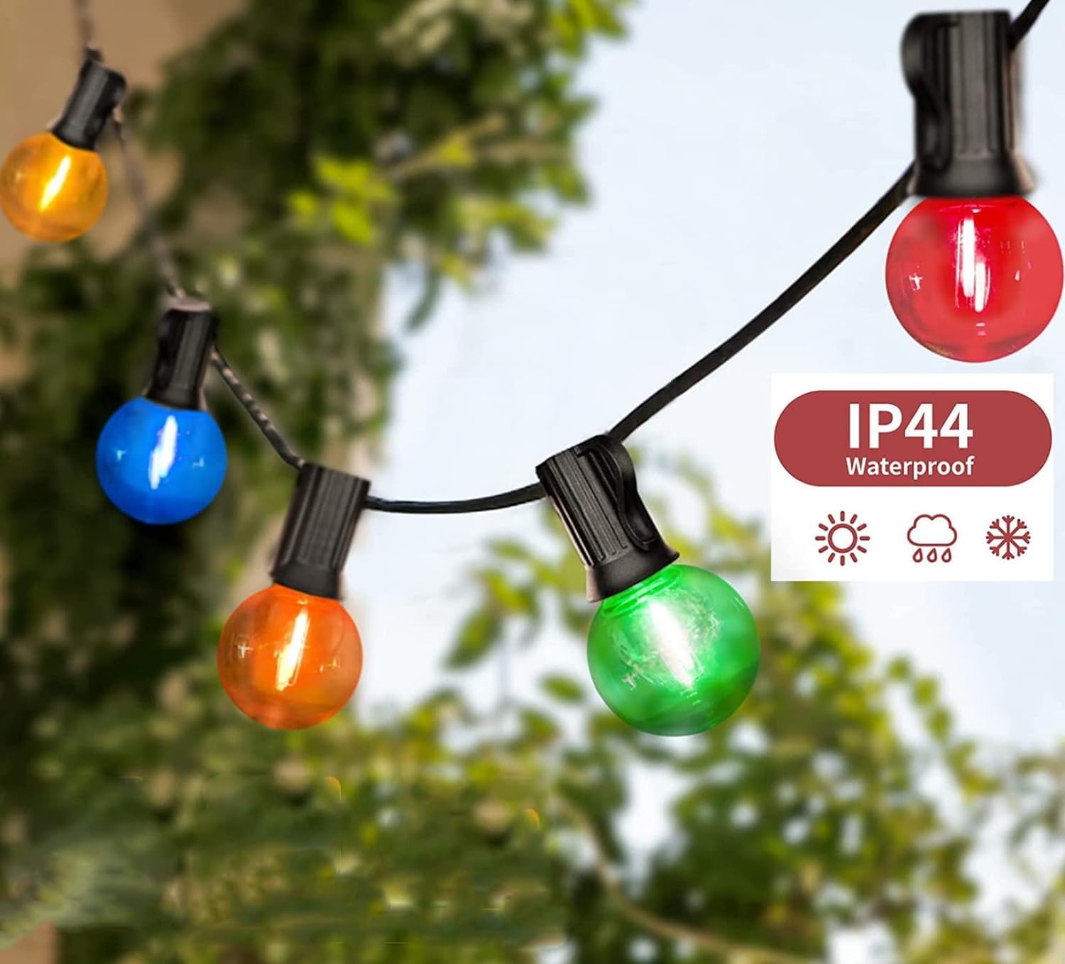 Minsily Sxminer 15 Pack G40 Light Bulbs Led Replacement Bulbs 1W Led Filament Bulbs Shatterproof Plastic Led Outdoor String Lights E12/C7 Globe Edison Bulb Decorative Bulbs For Patio Christmas Home Decor(Red)