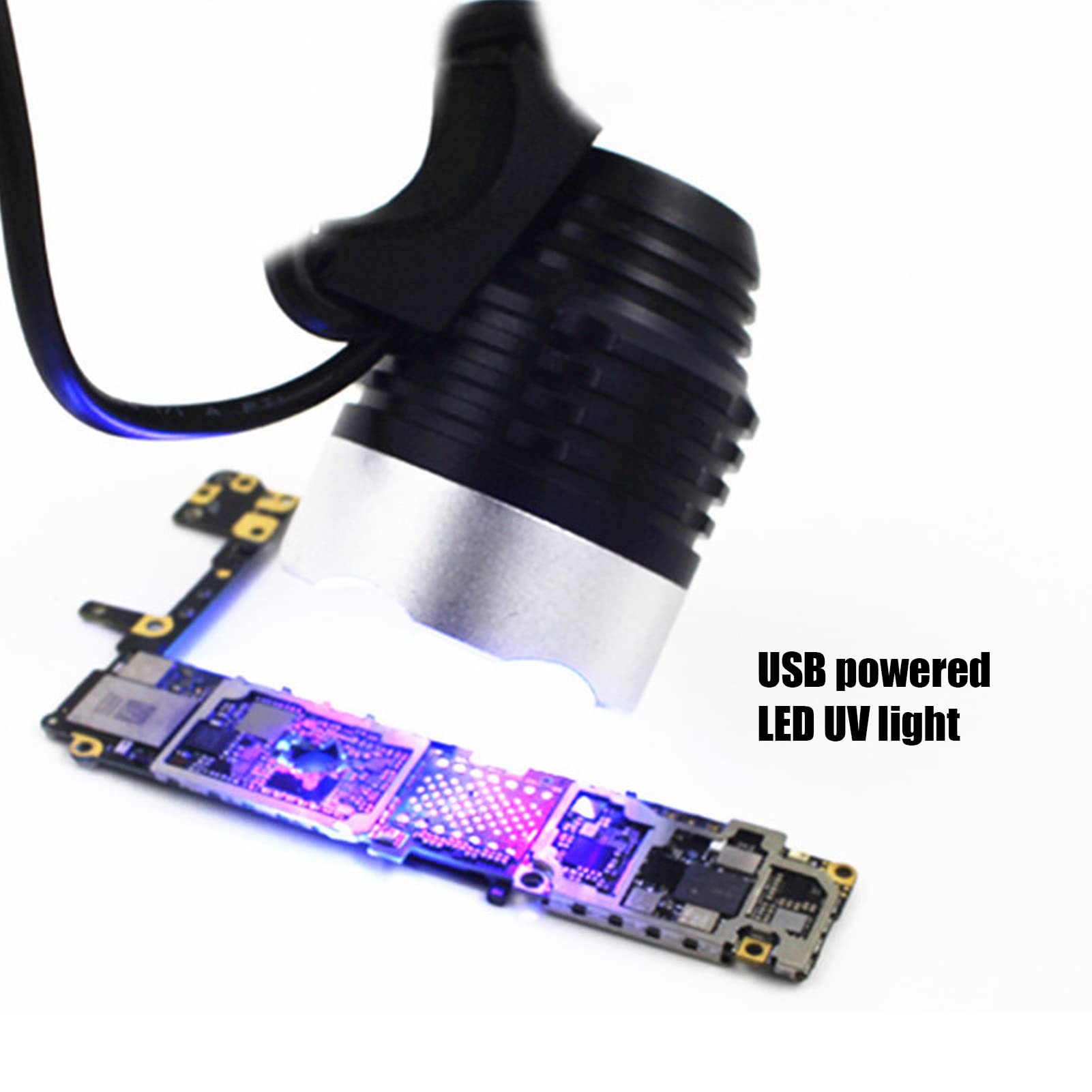 Wendeekun Usb Powered 395Nm Flashlight,Led Glue Curing Flashlight,Uv Black Lights,5V 10W Led Lamp 3 Gears For Phone Pcb Repair Resin Curing