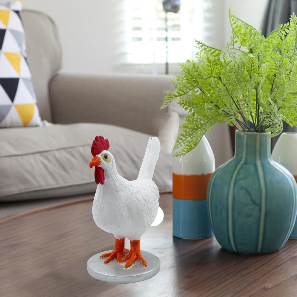 Qwlwbu Chicken Egg Lamp Lifelike Resin Chicken Egg Night Light,3D Hen Laying Egg Lamp Chicken Led Table Lamps With Usb Bedside Lamp,Easter Christmas Birthday Present For Friends