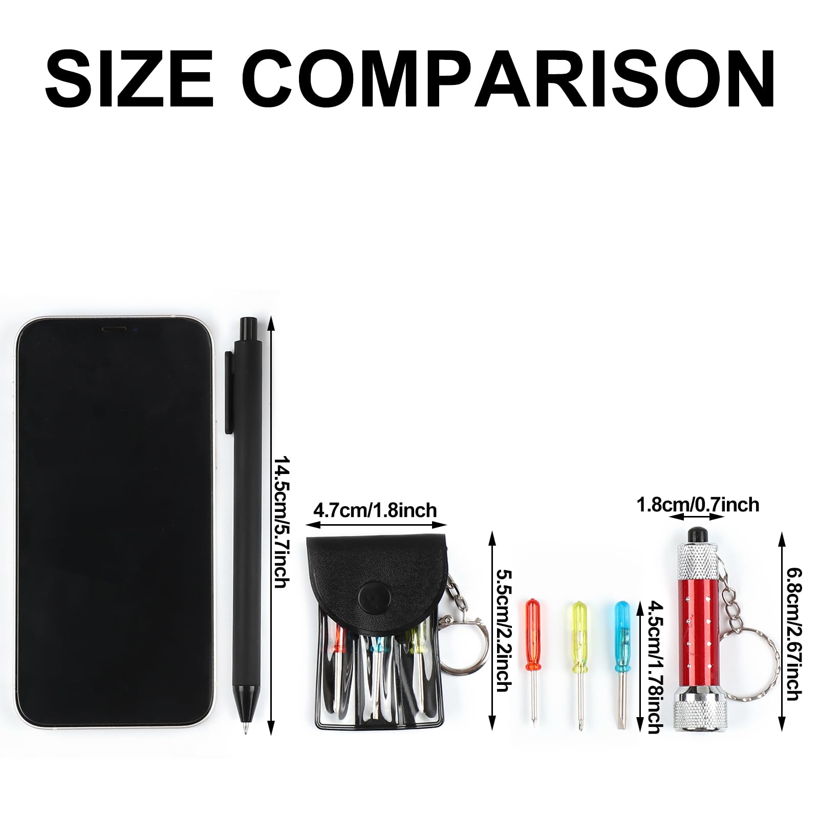 Jutom Mini Screwdriver Keychain Set Flashlight Bulk Led Keychain Mini Hand Tool  For Men Adult Father Day Birthday Party Favors(24 Pcs)