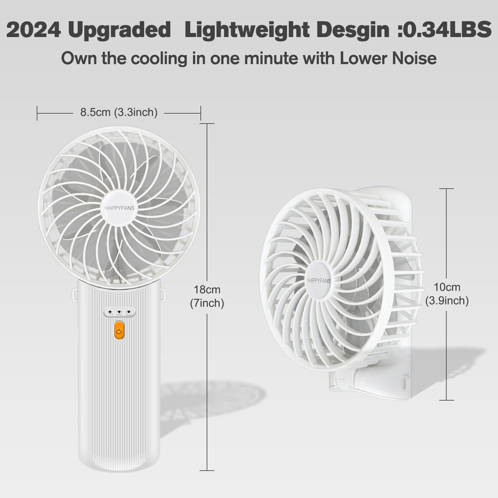 Portable 4 Speed Mini Handheld Fan,15H Cooling Cute Fan,Small Portable Personal With 180° Foldable