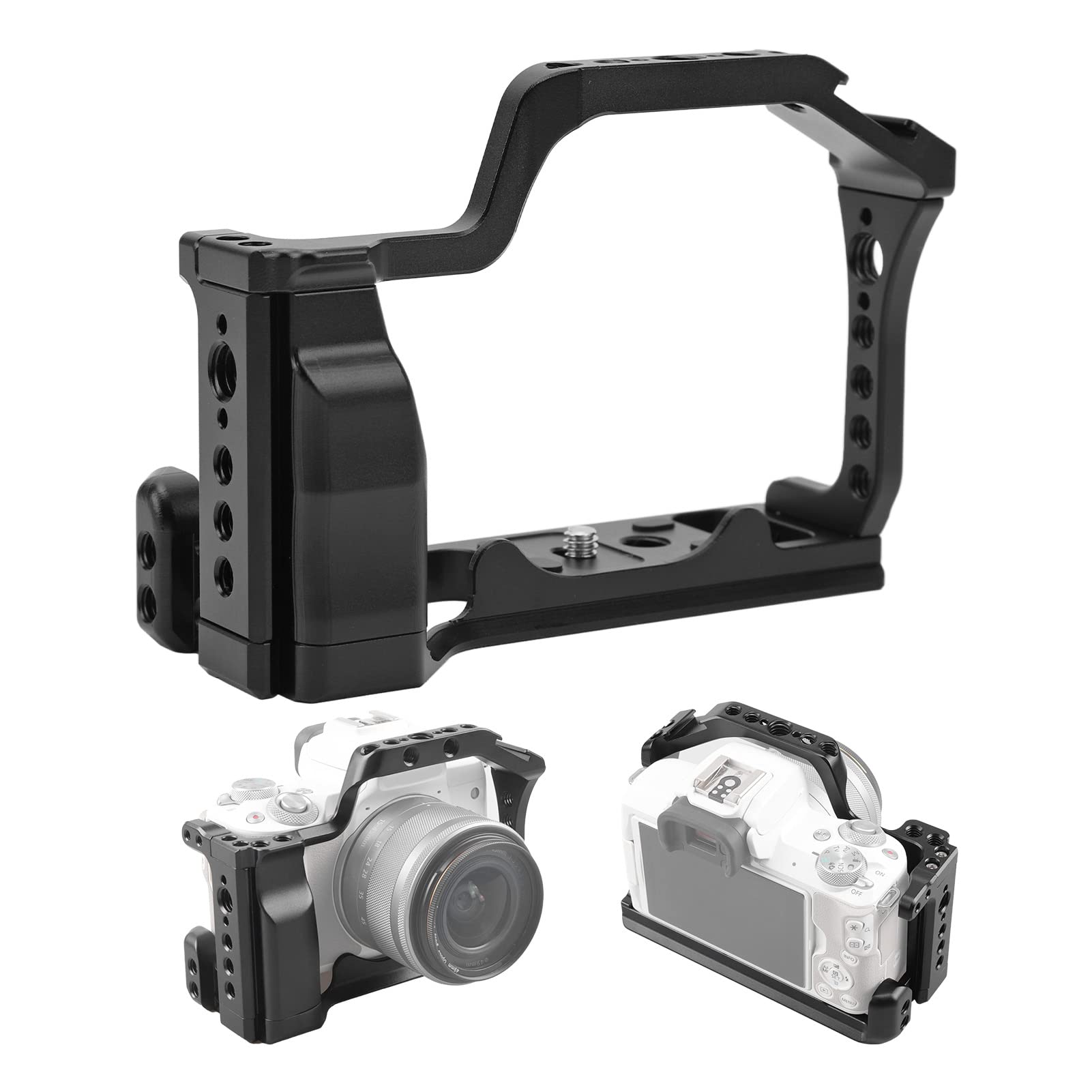 Yoidesu Camera Video Cage Film Movie Making Kit, Aluminum Alloy Camera Cage Rig, Filmmaking Stabilizer Rig Extension Frame With Cold Shoe For Arri Locating Hole For M50 M5 M50Ii Camera