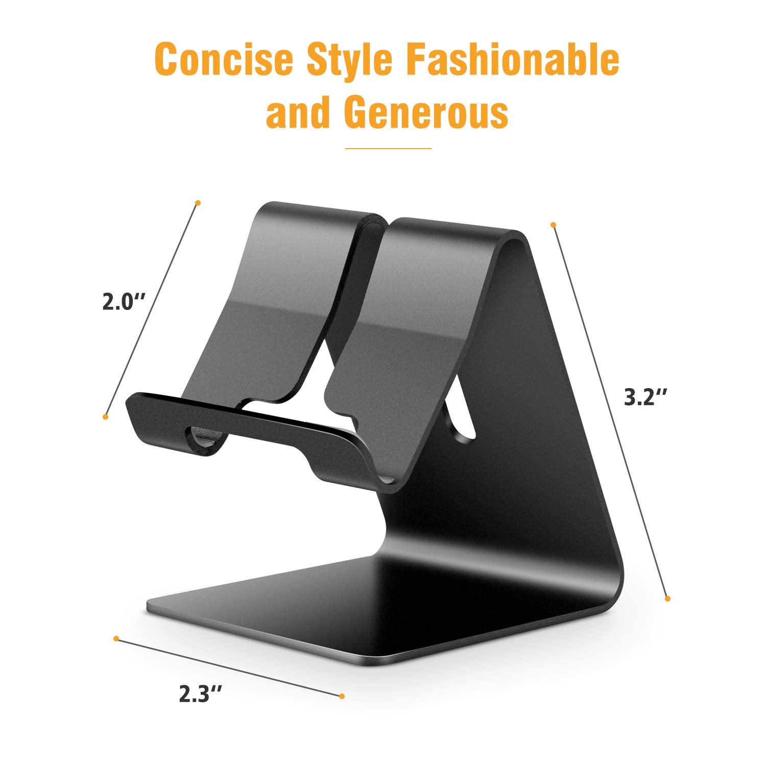 Oribox Cell Phone Stand, Stand For Office Desk, Aluminum Desktop Solid Desk Stand