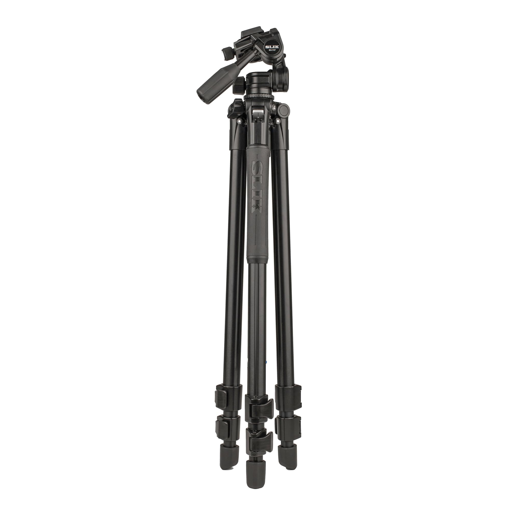 Slik Pro Al-523-3W Aluminum Tripod Kit With Sh-747 3-Way Pan Head, Black (613-375)