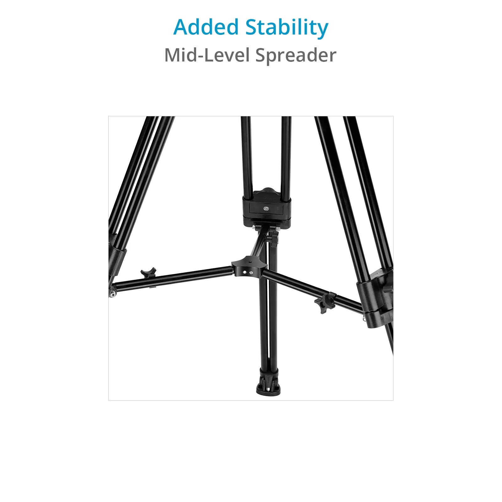 Proaim 100Mm Bowl Head Tripod Stand With Rubber Tripod Shoes. Payload Up To 80Kg/176Lb. For Dslr Camera Slider, Fluid Head, Jib/Crane. (P-Tp-100-B)