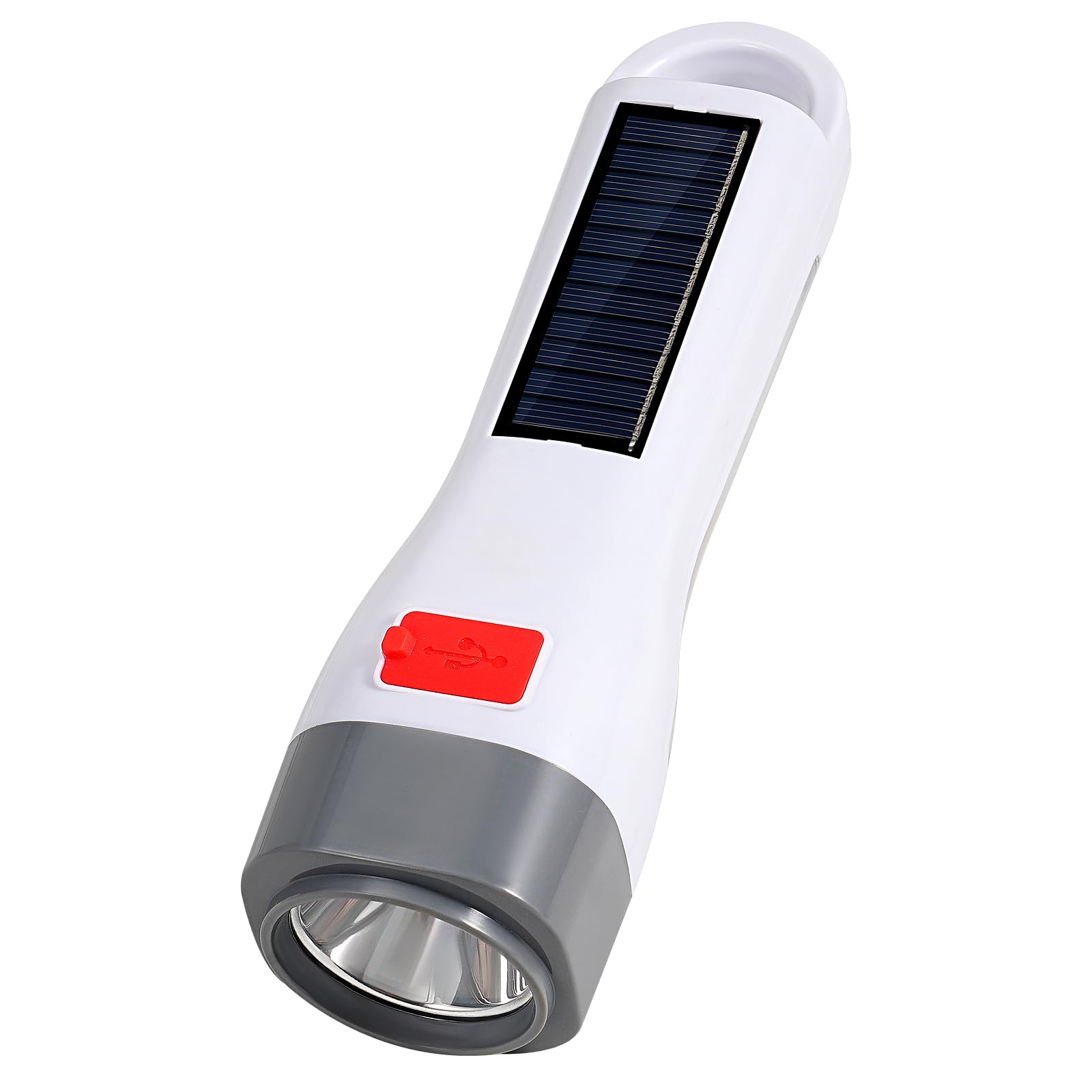 Tansoren Solar Led Flashlight For Power Outages, Rechargeable Camping Flashlights With High Lumens, 5 Modes, Powerful And Bright Utility Flash Light For Emergency, Outdoor, Home Use