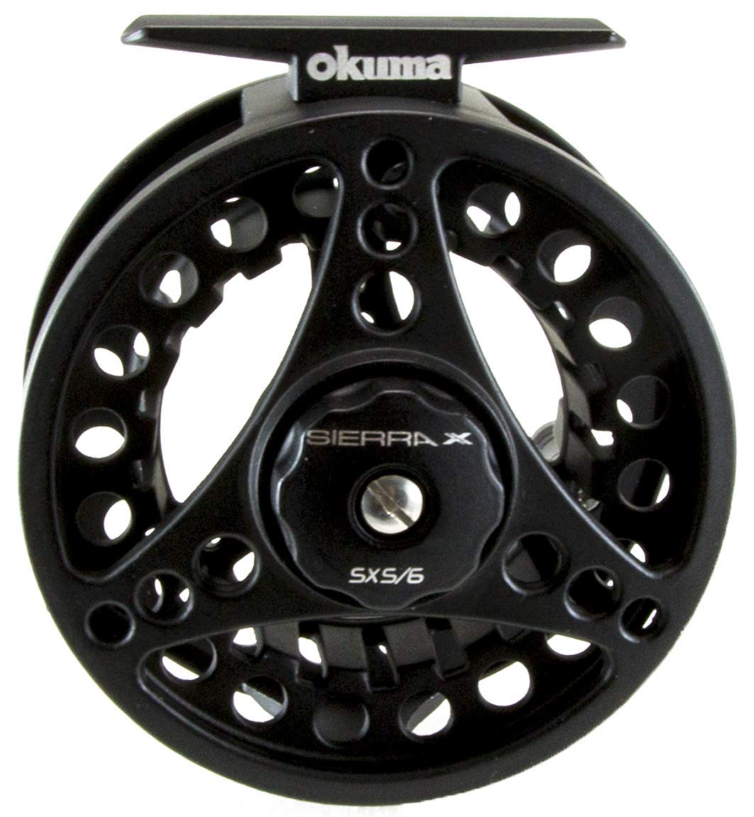 Okuma Okuma, Sierra Fly Reel, 9.10" Retrieve Rate, 2+1 Bearings, 7/8 Line Weight, Ambidextrous , Black