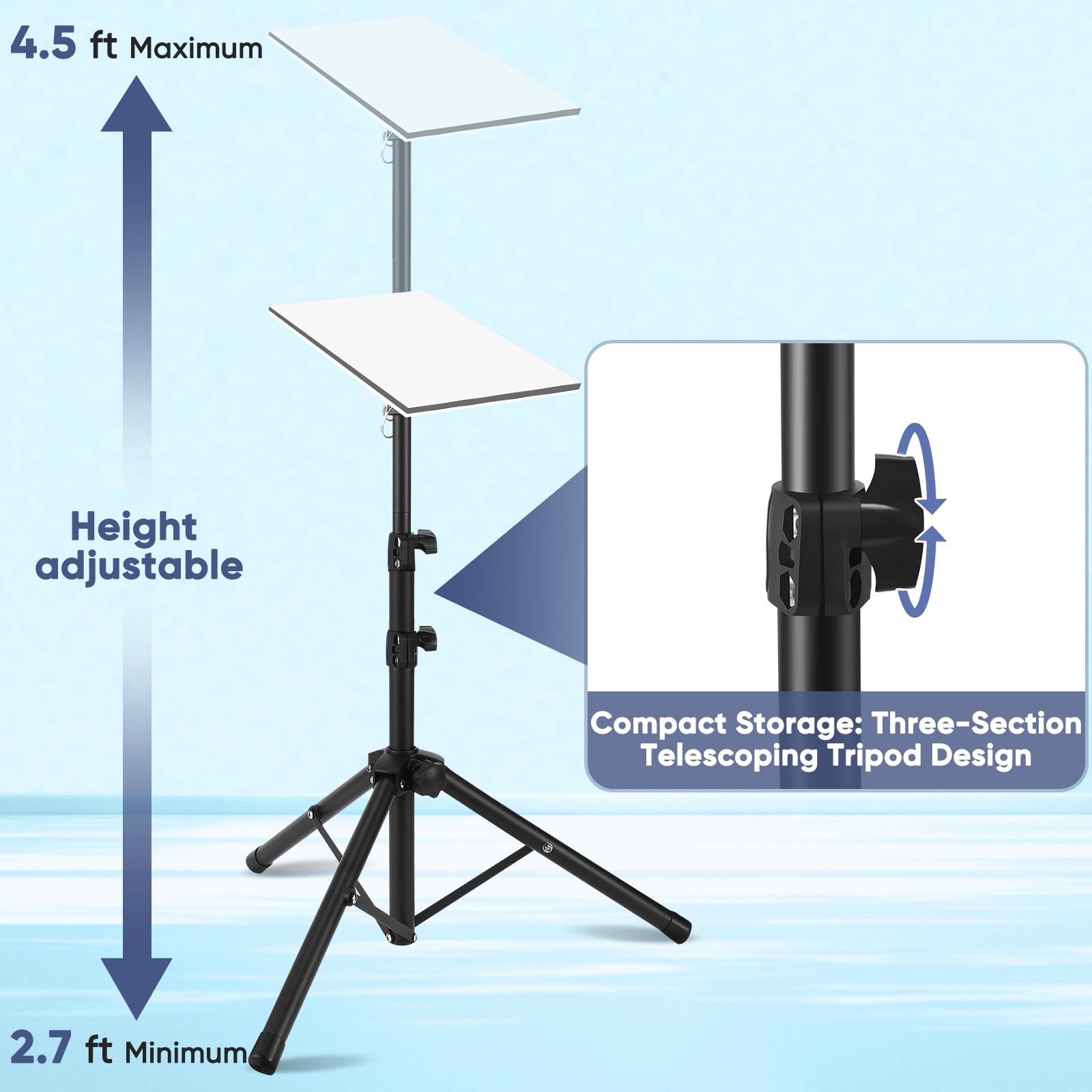 Gadfish Starlink Gen 3 Tripod, Adjustable Starlink Stand With Pipe Adapter, Starlink Standard Tripod Mount Gen 3, Starlink Ground Stand