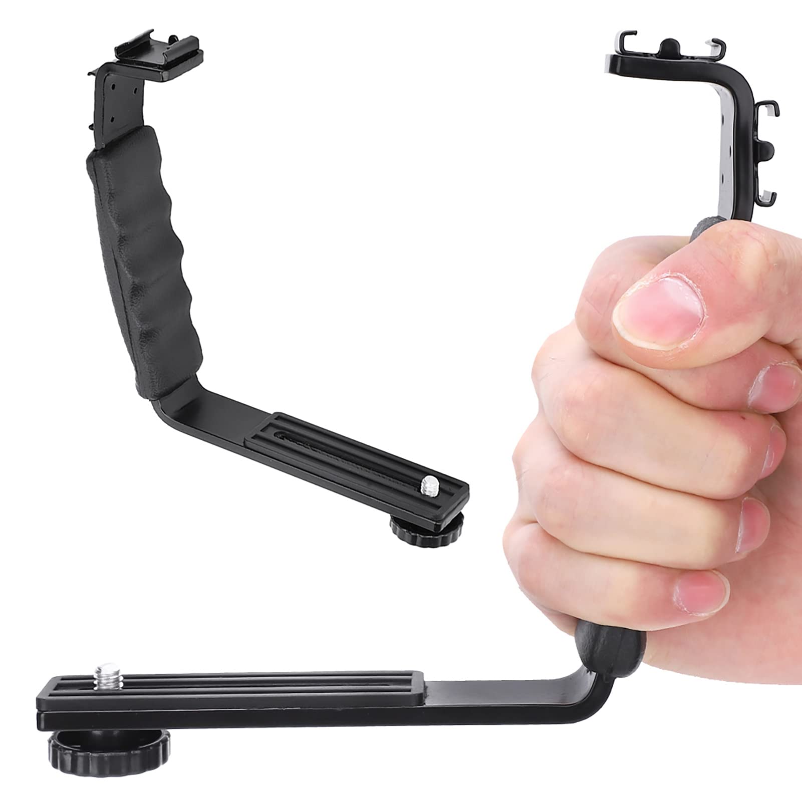 Aqxreight L Shaped Handheld Stabilizer Bracket With Cold Shoe Interface For Om 4/Osmo Mobile 2 3 Fixing Tool Allows You To Attach Accessories Such Light Or