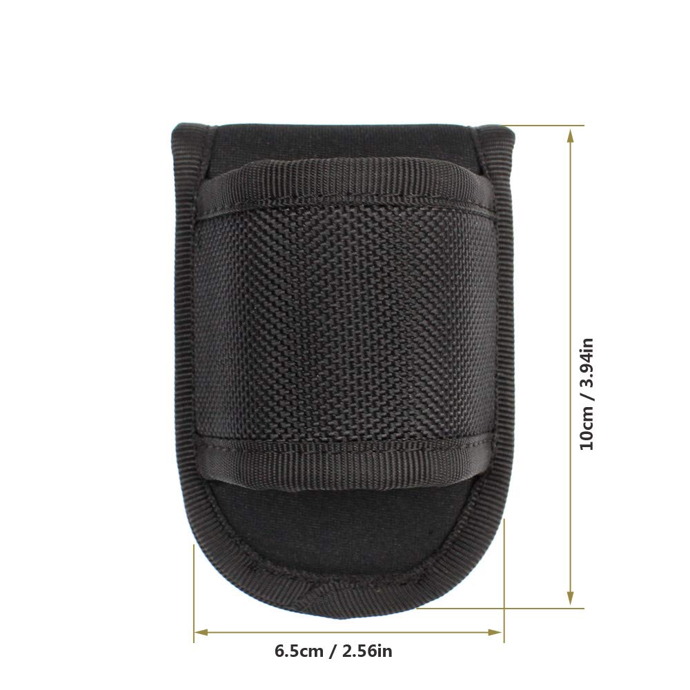 Rocotactical Open Top Compact Light Holder, 1680 Denier Ballistic Nylon, Duty Belt D Cell Light Carrier Case