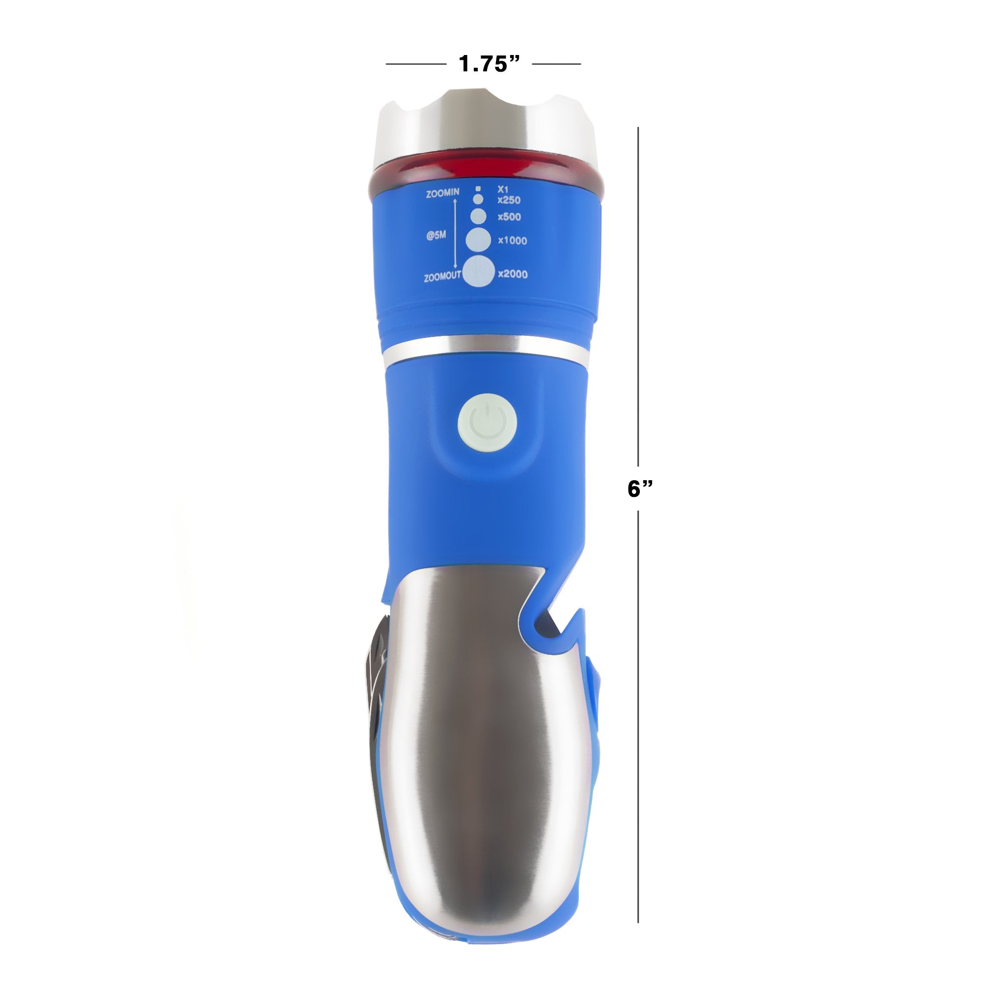 Stalwart 75-Wl2005 Multi Tool Led Flashlight, All In One Tool Light For Emergency, Camping And Cars By (Blue) (With Glass Breaker And Seatbelt Cutter)