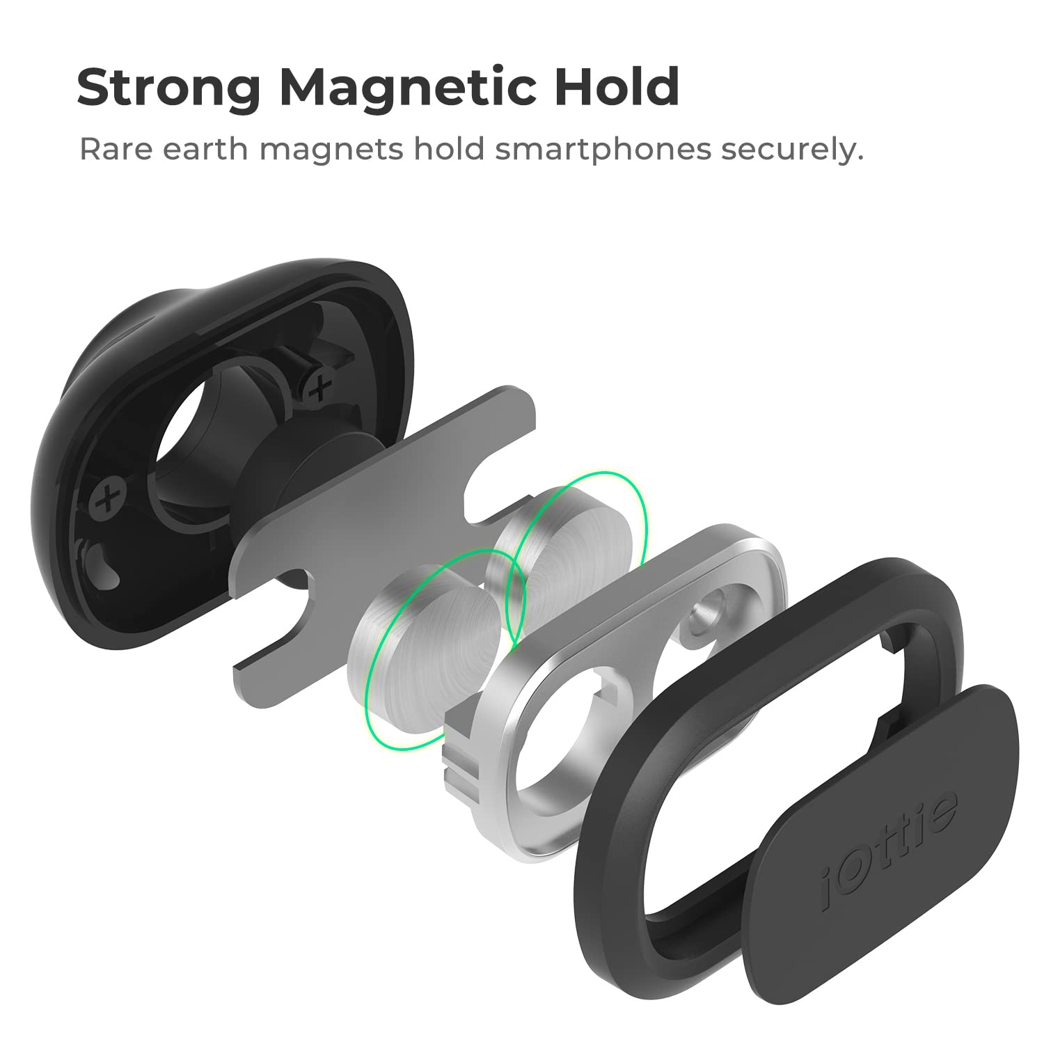 Iottie Itap 2 Magnetic Cd Slot Car Mount Holder, Cradle For Samsung Galaxy S22, Google Pixel 7, Motorola Moto G, Oneplus 10, Sony Xperia & Other Android Smartphones, Black