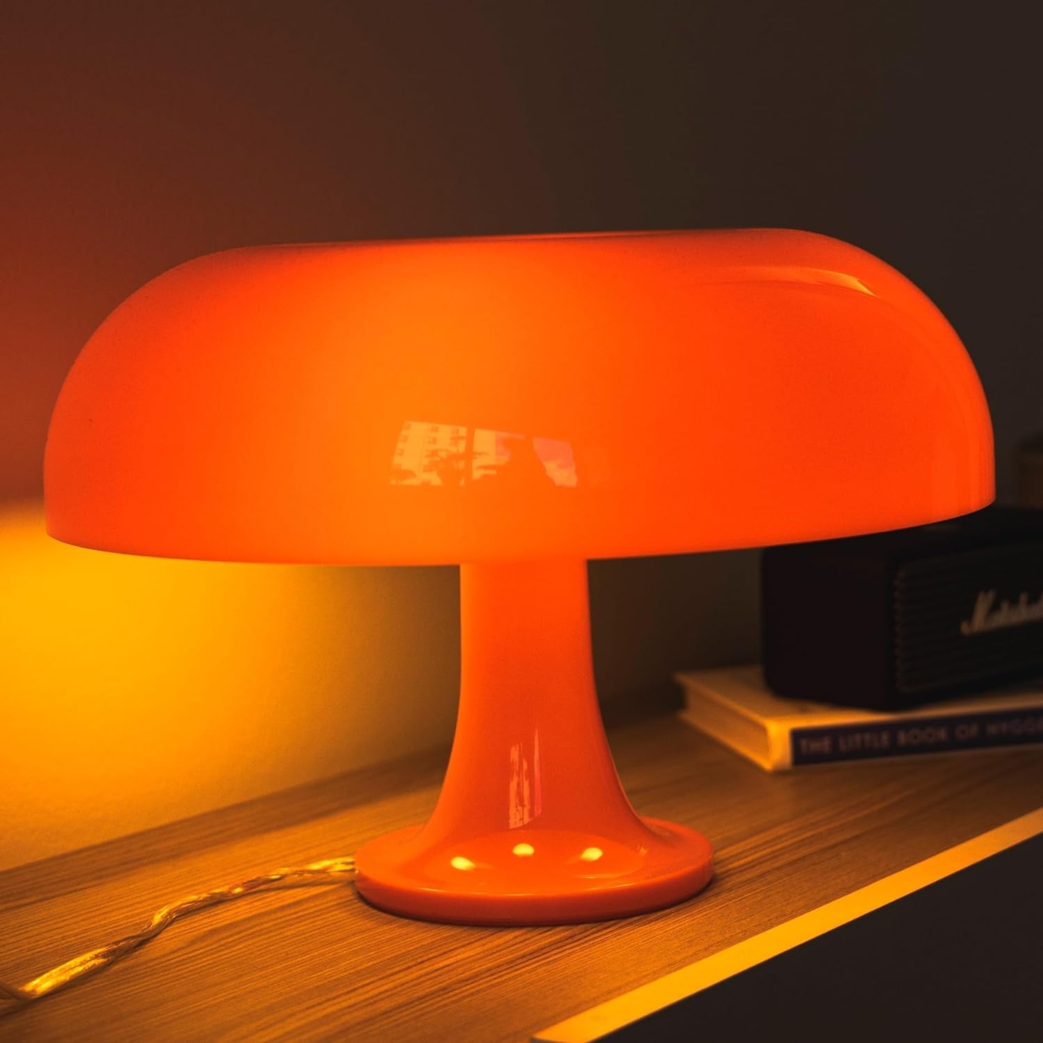 Hüga Collective Huga Collective Mandarin Dream Dimmable Mushroom Lamp | Vintage Retro Mushroom Table Lamp For Ambient Lighting