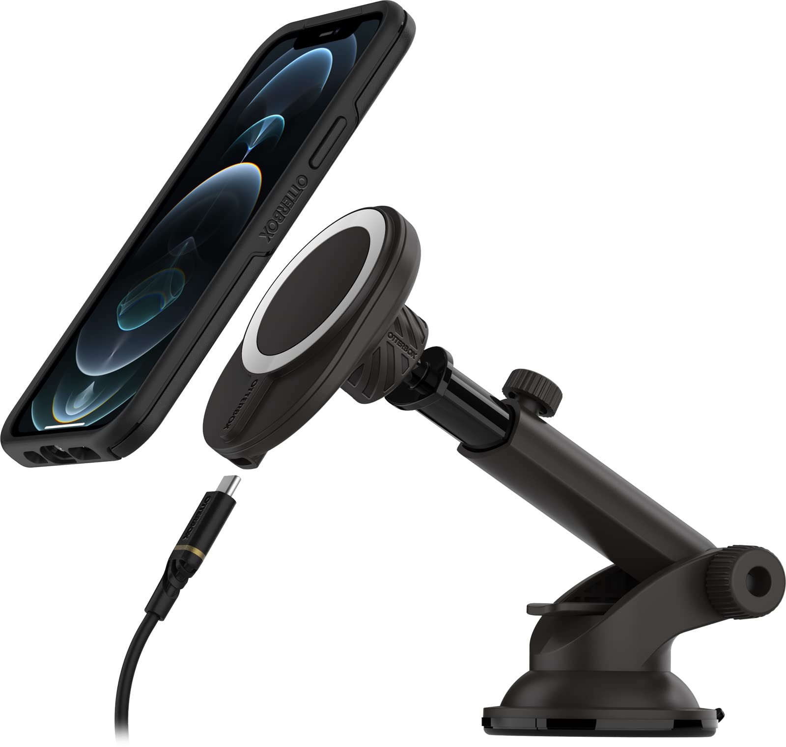 Otterbox Wireless Charger Dash & Windshield Mount 2.0 For Magsafe - Black