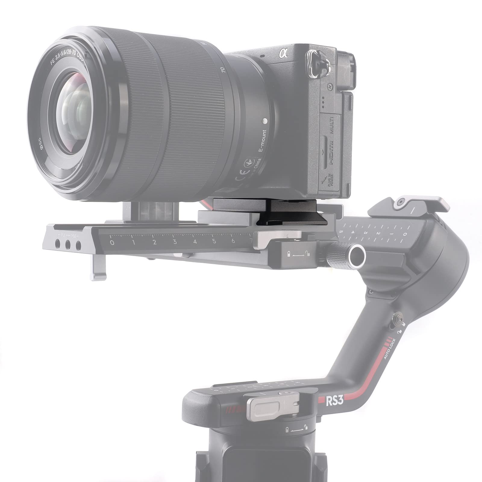 Focusfoto Upper Quick Release Baseplate Qr Plate For Dji Ronin Rs2 Rsc2 Rs3 Pro Rs4 Pro Gimbal Stabilizer Arca-Swiss Standard Camera Tripod Ballhead (Standard Version)