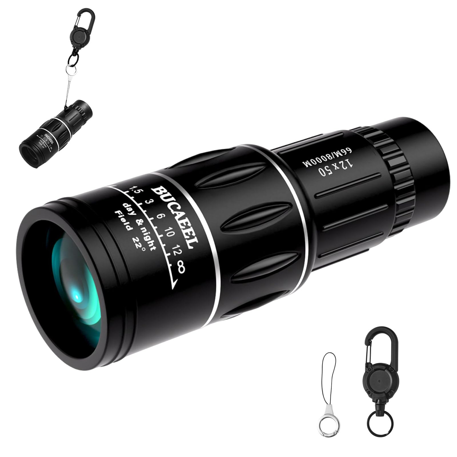 Bucaeel Scope Compact Monocular Handheld Telescope 12X50 High Powered Monoculars For Adults Outdoor Activity, Bird Watching, Hiking, Concert, Travelling
