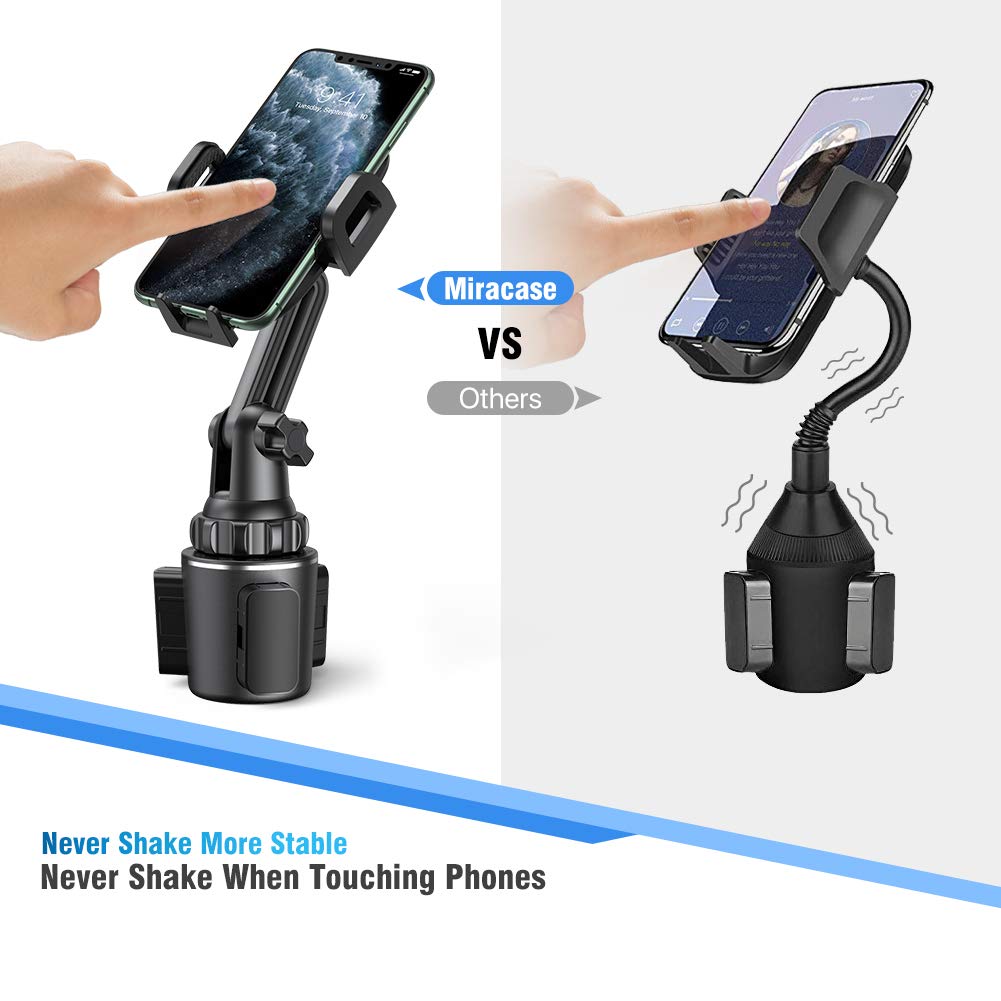 Miracase Cup Holder Phone Mount For Car, Universal Phone Holders For Your Car, Long Neck Adjustable Car Cup Cell Phone Mount For Iphone Samsung Google And All 4.0-7.0 Inches Smartphones