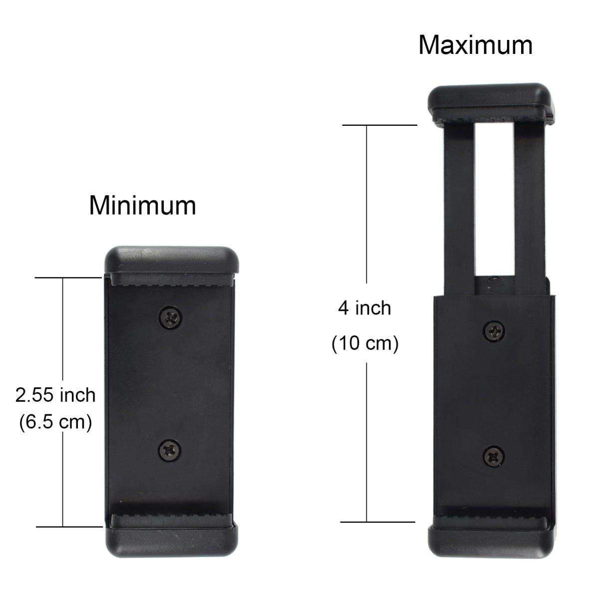 Oimio Universal Cell Phone Tripod Mount Adapter, Phone Holder Clip Connector Head Used For Monopod Selfie Stick Dslr Travel Mini Flexible Tripod And More(2 Pack)