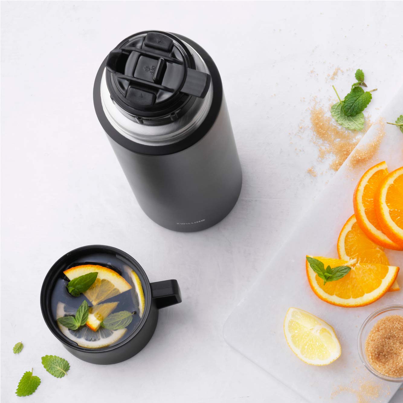 Zwilling Thermo Beverage Bottle, 33.8 Oz, Matte Black