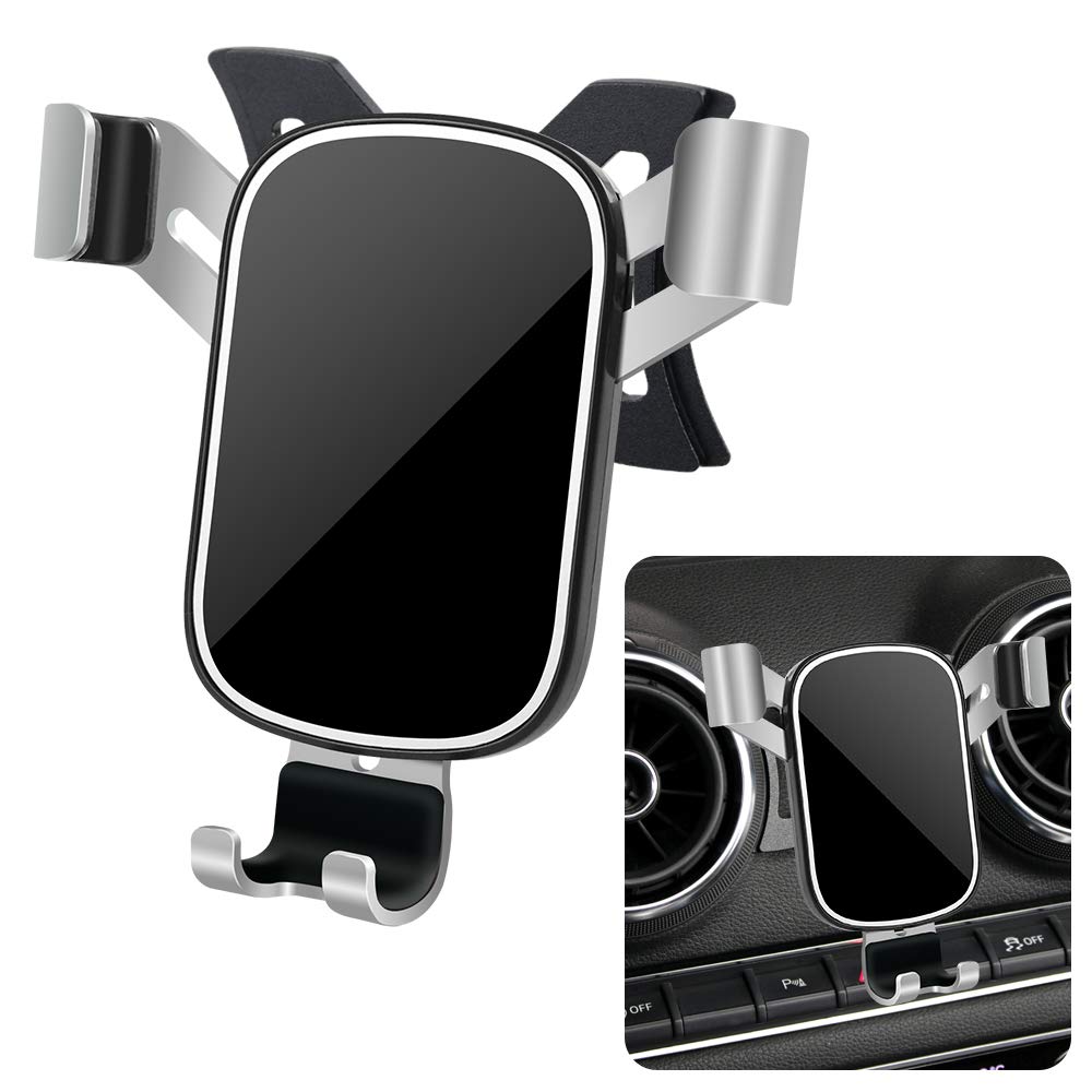 Musttrue Lunqin Car Phone Holder For Audi A3 S3 Rs3 8V 2014 2015 2016 2017 2018 2019 2020 Auto Interior Accessories Best Phones Mount Cell Cellphone Mobile Cradle Charging Navigation Bracket Air Vent Accessory