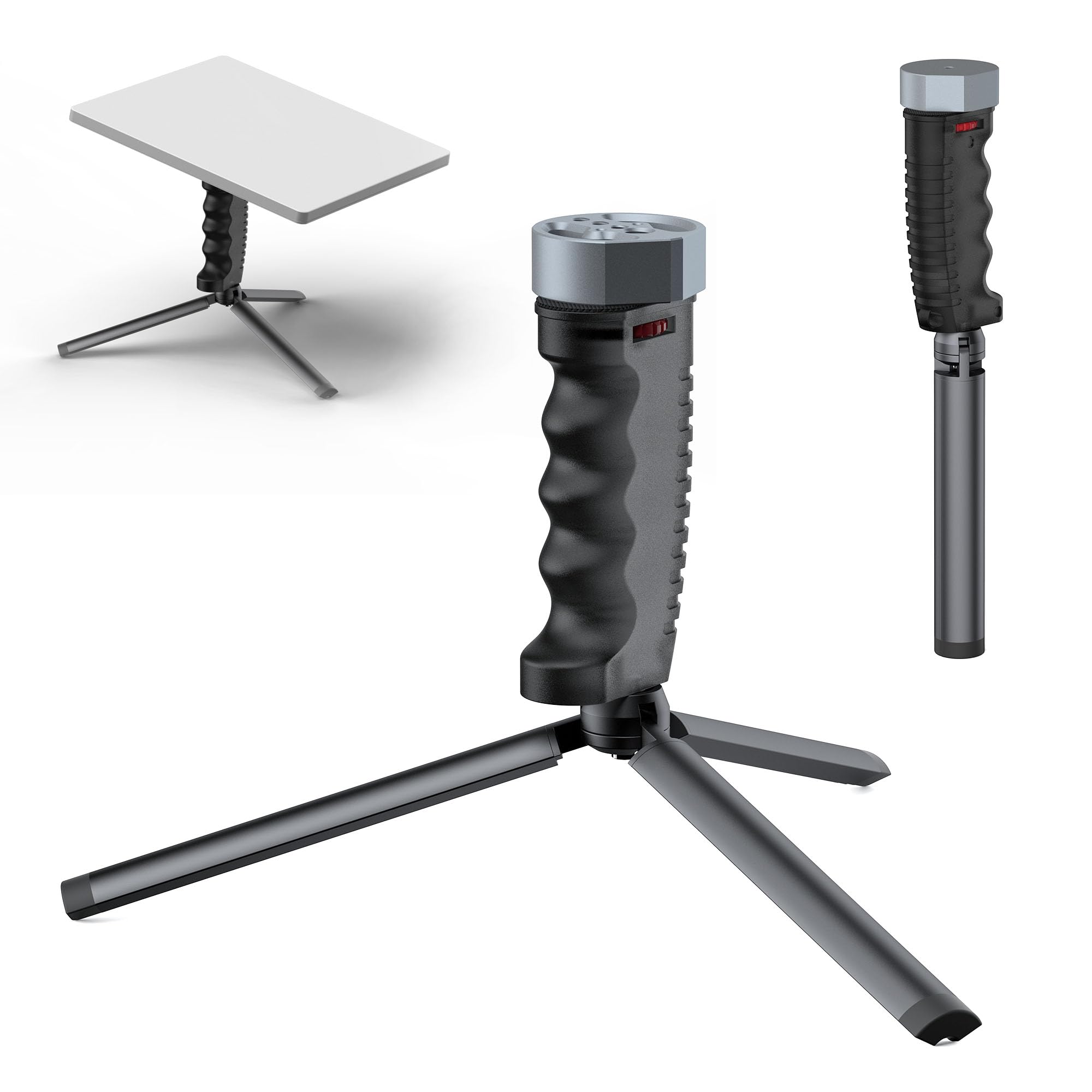 Rozoer Compact & Adjustable Mini Tripod With Adapter For Starlink Mini - Portable Tripod With Aluminum Alloy Mount Adapter For Camping, Hiking, Travelling (Handgrip Tripod)